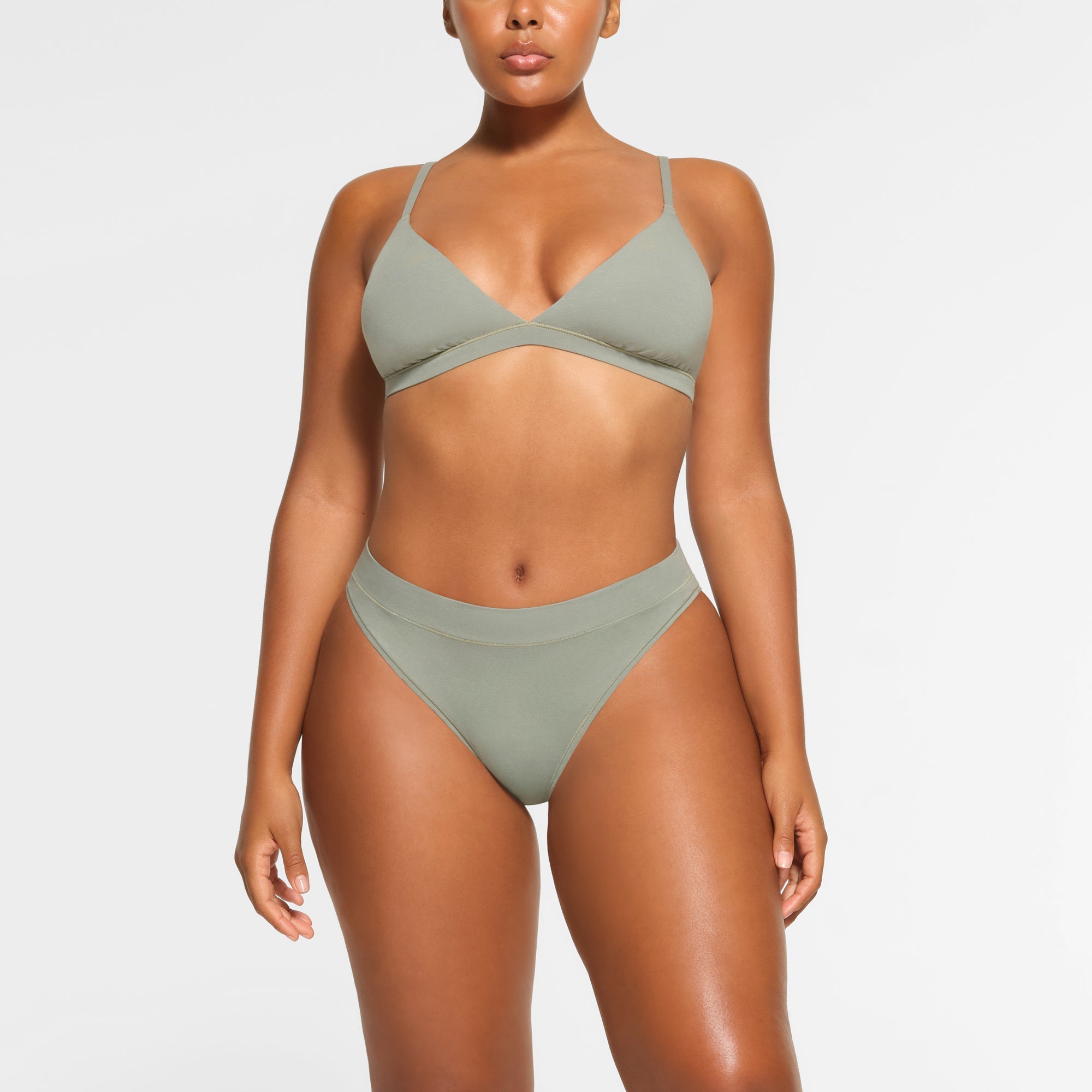 SKIMS COTTON JERSEY CHEEKY TANGA | MINERAL - Sneaker Türkiye