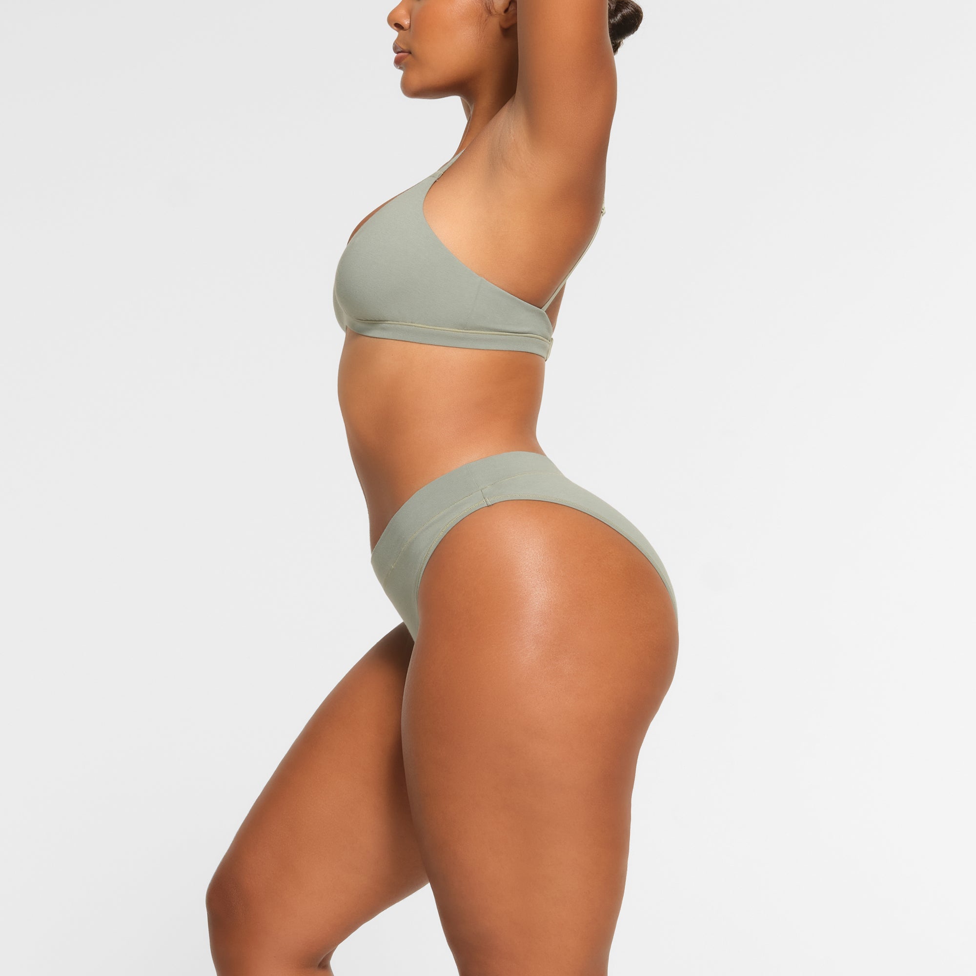 SKIMS COTTON JERSEY CHEEKY TANGA | MINERAL - Sneaker Türkiye