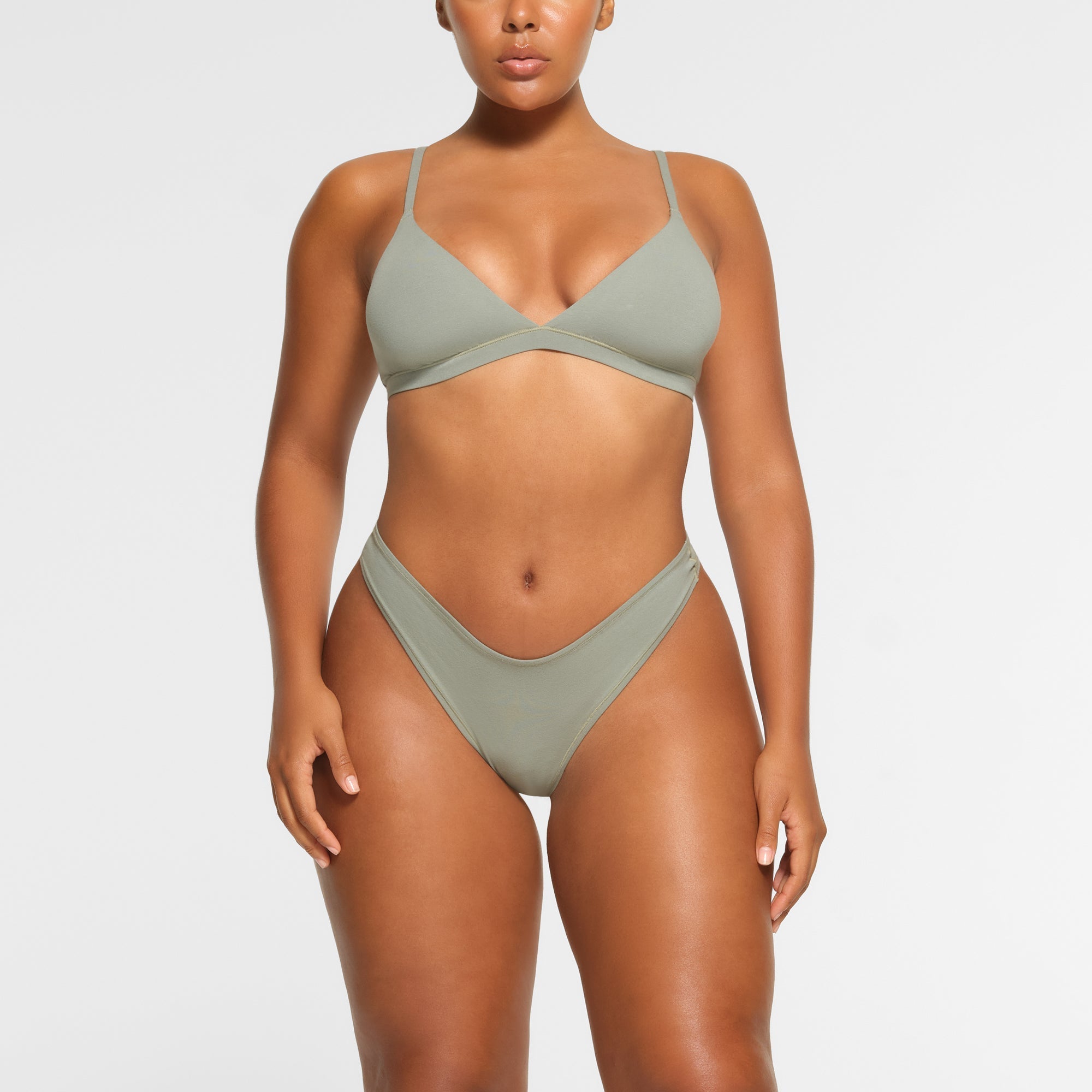 SKIMS COTTON JERSEY DIPPED THONG | MINERAL - Sneaker Türkiye