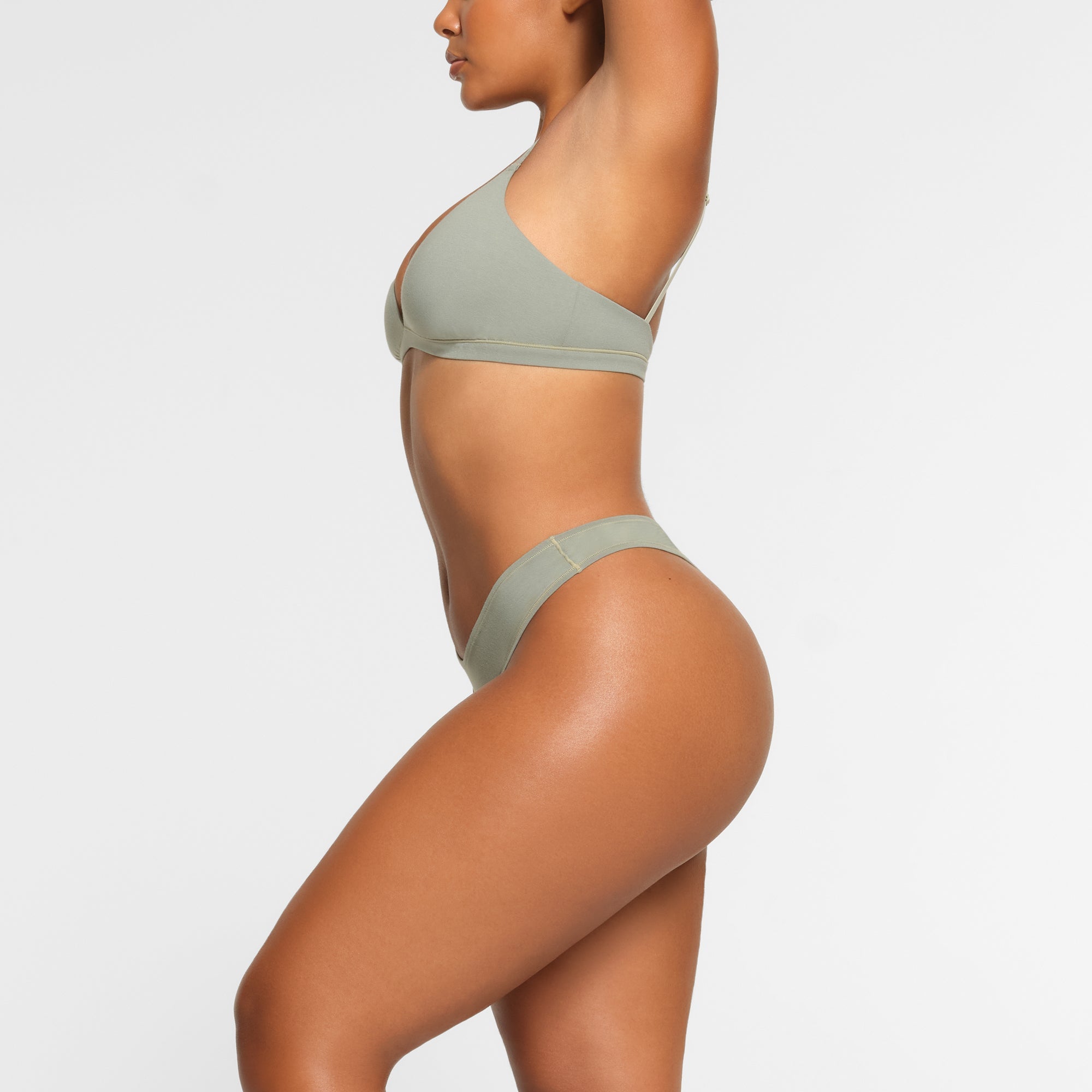 SKIMS COTTON JERSEY DIPPED THONG | MINERAL - Sneaker Türkiye