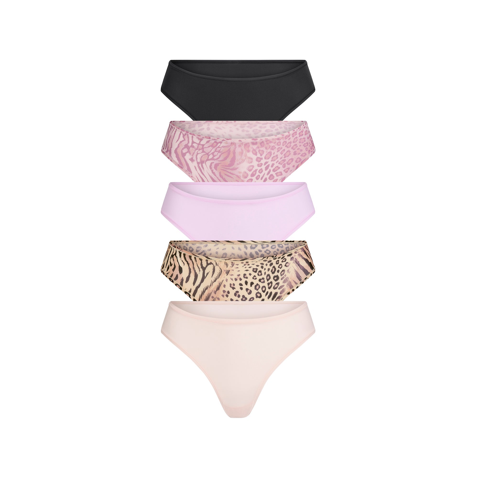 SKIMS FITS EVERYBODY THONG 5-PACK | SAND BLOOM ANIMAL MULTI - Sneaker Türkiye