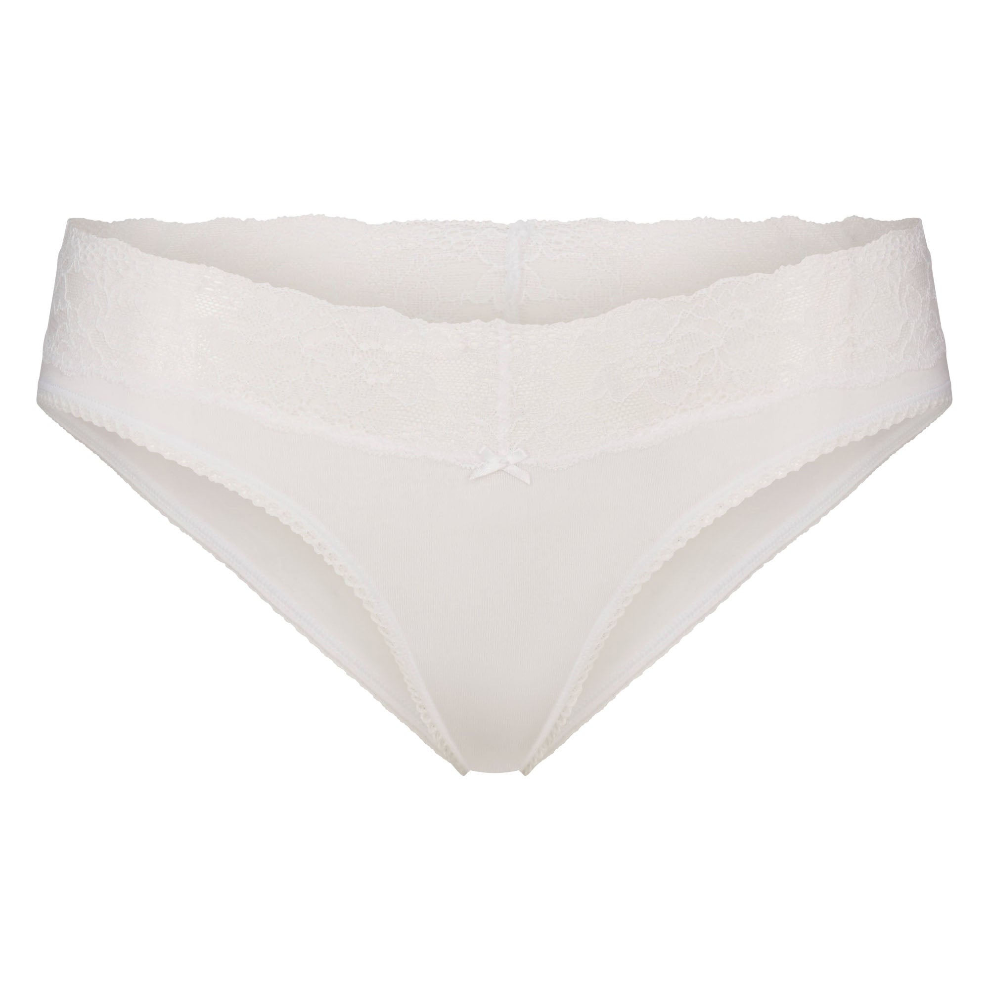 SKIMS LIGHTWEIGHT COTTON WIDE LACE BRIEF | SNOW - Sneaker Türkiye
