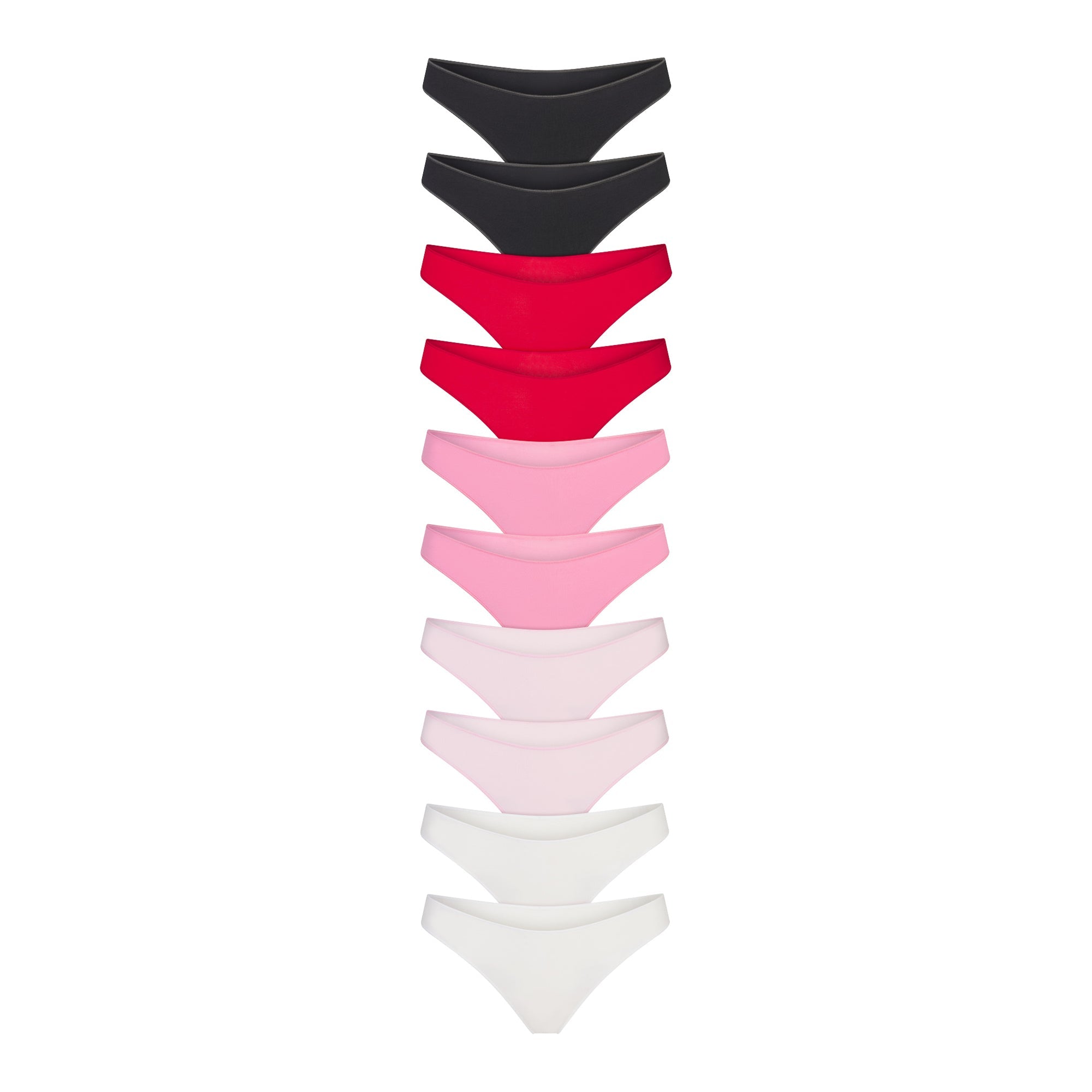 SKIMS LIGHTWEIGHT COTTON THONG 10-PACK | CARNATION MULTI - Sneaker Türkiye