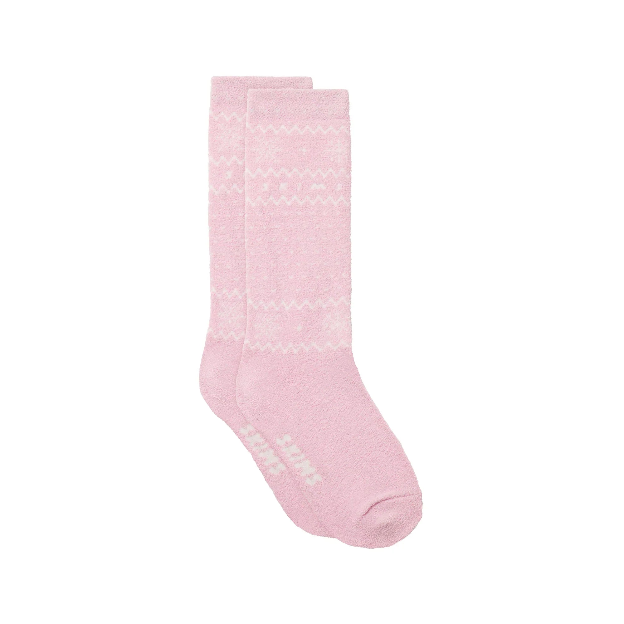SKIMS COZY LITE SOCK | BABY PINK HEART FAIR ISLE - Sneaker Türkiye
