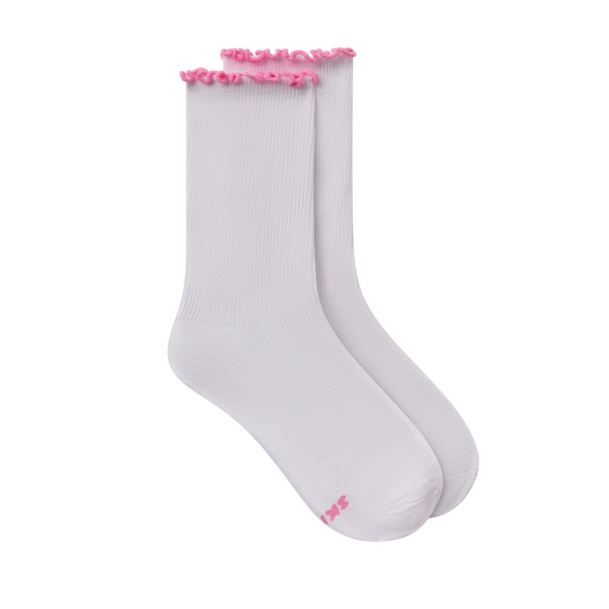 SKIMS LETTUCE EDGE CREW SOCK 2-PACK | BUBBLEGUM AND SNOW - Sneaker Türkiye