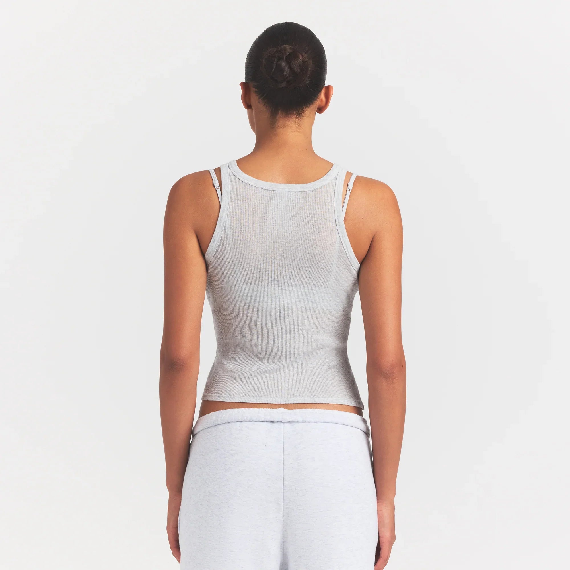 SKIMS SHEER RIB TANK | LIGHT HEATHER GREY - Sneaker Türkiye
