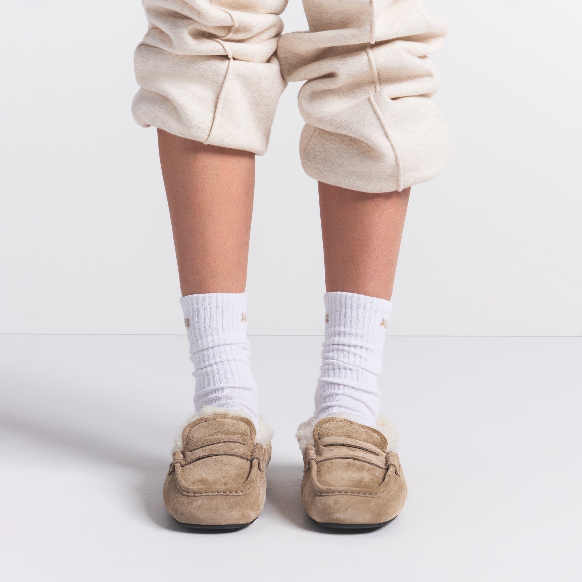 SKIMS RIBBED CREW LOGO SOCK 3-PACK | SNOW - Sneaker Türkiye