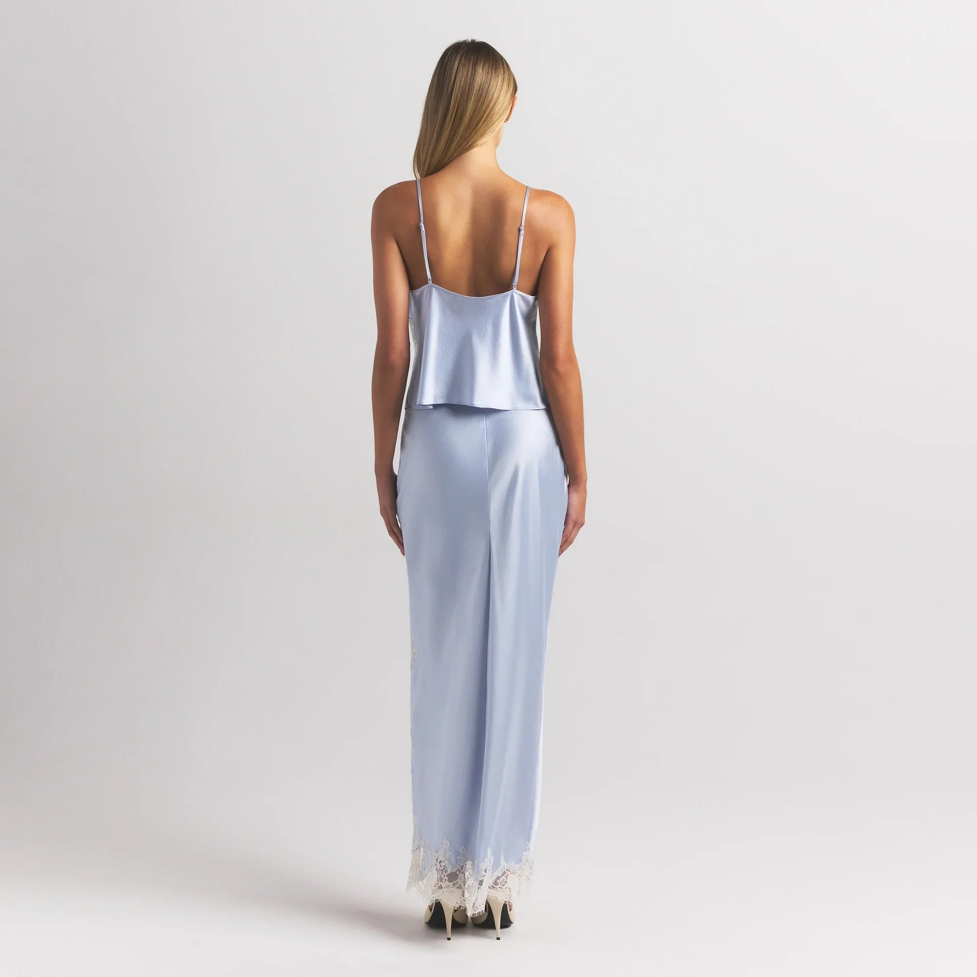 SKIMS SILK LACE CAMI | PERIWINKLE CONTRAST - Sneaker Türkiye