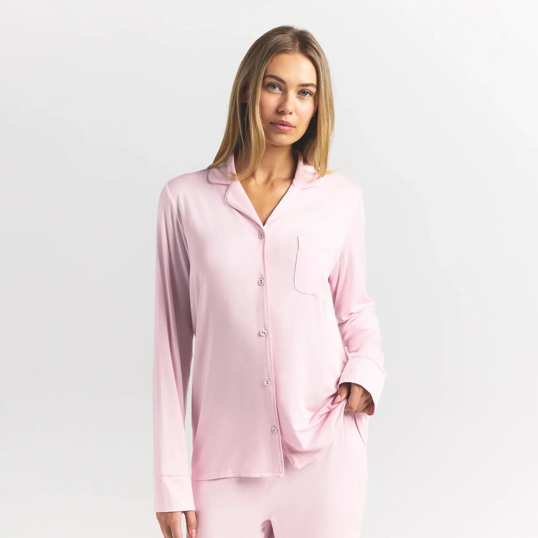 SKIMS SLEEP LONG SLEEVE BUTTON UP SET | BLOOM - Sneaker Türkiye