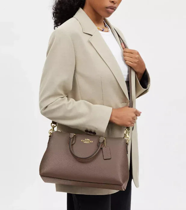Coach Georgia Satchel Bag – Gold/Dark Stone - Sneaker Türkiye