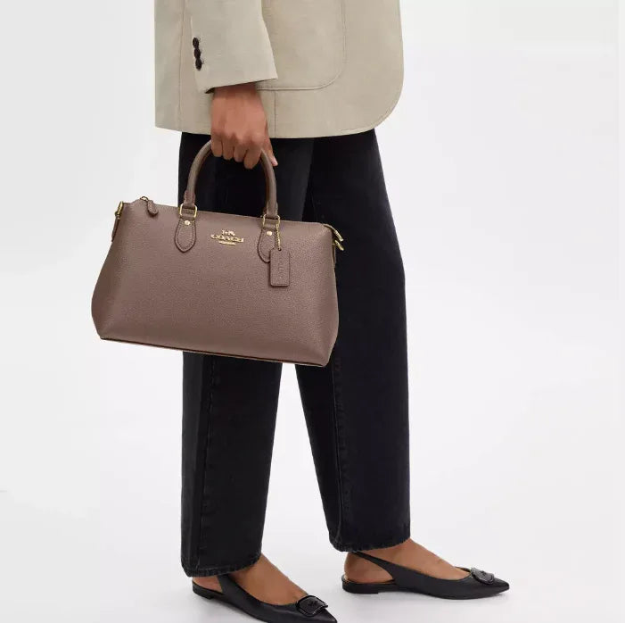 Coach Georgia Satchel Bag – Gold/Dark Stone - Sneaker Türkiye