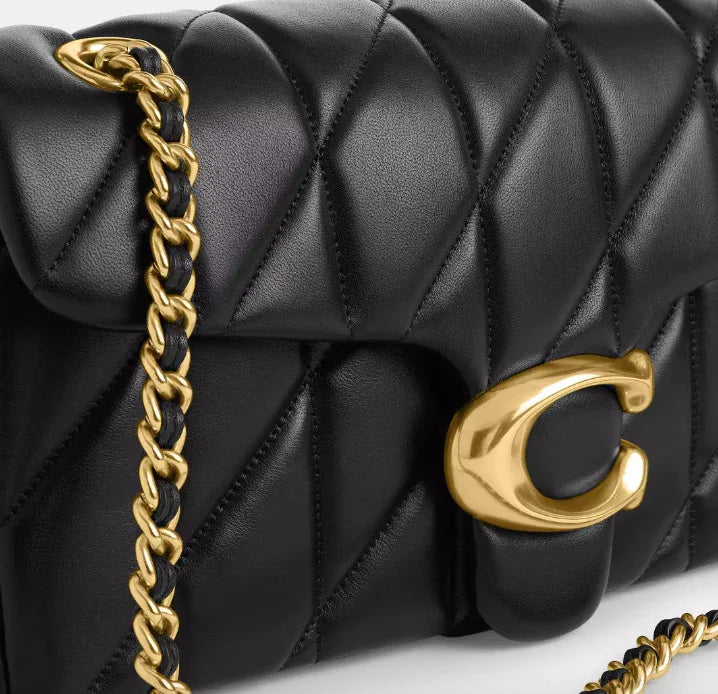 Coach Tabby Shoulder Bag 26 With Quilting – Brass/Black - Sneaker Türkiye