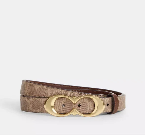 Coach Signature Buckle Belt, 25 Mm Leather Belt - Sneaker Türkiye