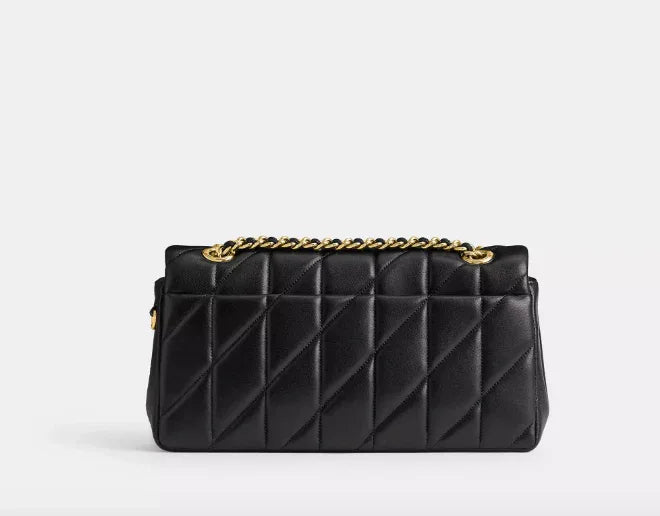 Coach Tabby Shoulder Bag 26 With Quilting – Brass/Black - Sneaker Türkiye