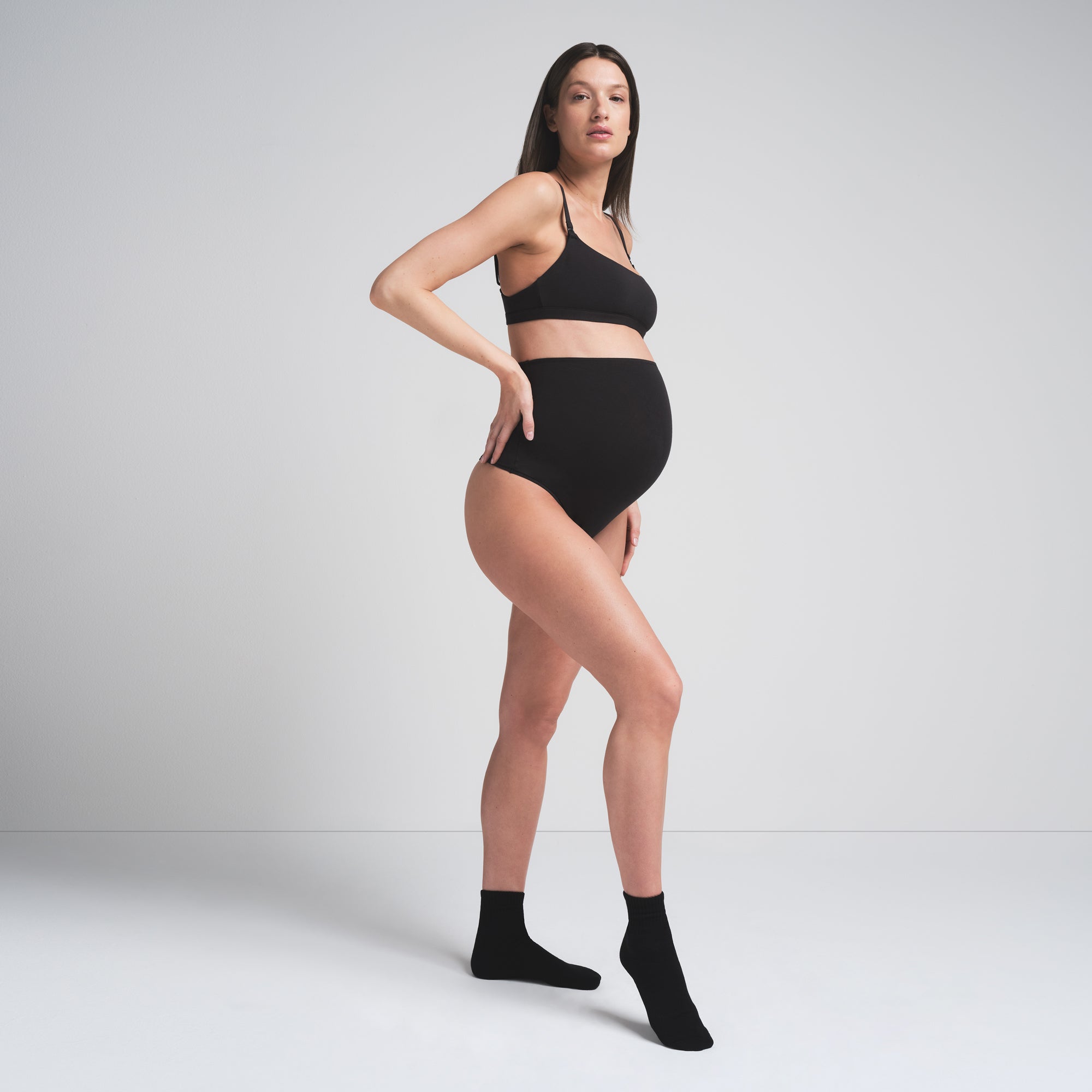 SKIMS COTTON JERSEY MATERNITY HIGH-WAISTED THONG | SOOT - Sneaker Türkiye