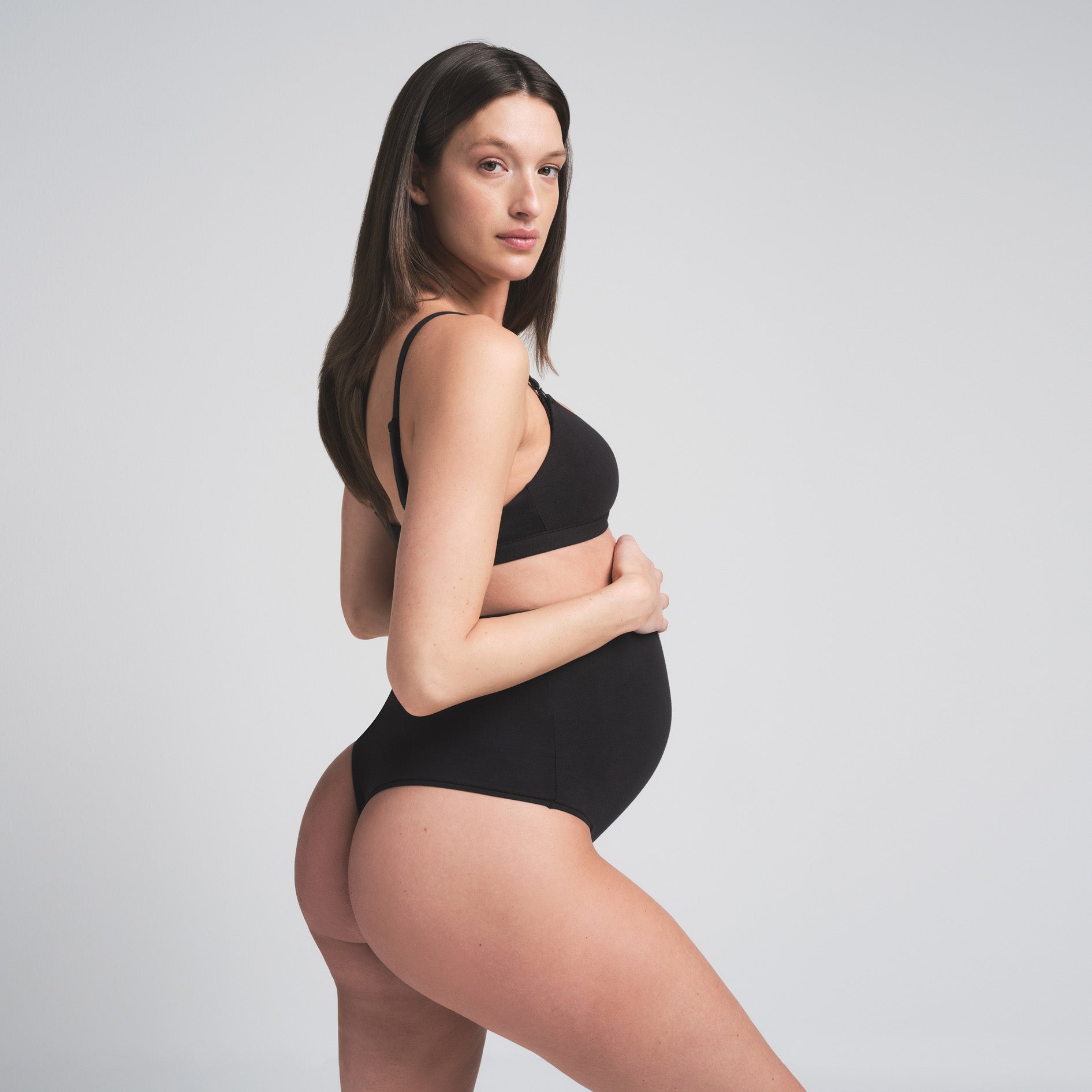SKIMS COTTON JERSEY MATERNITY HIGH-WAISTED THONG | SOOT - Sneaker Türkiye
