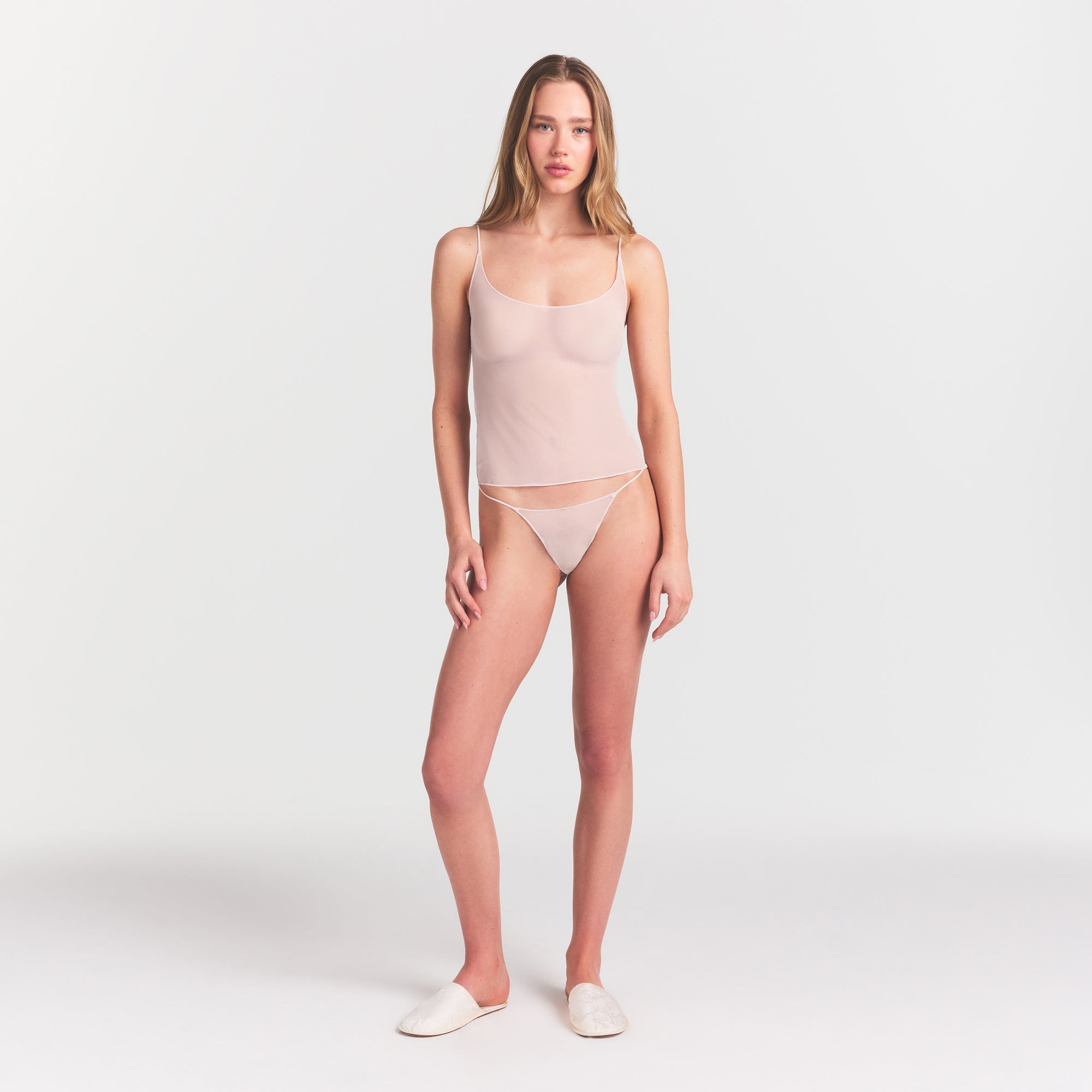 SKIMS ULTRA FINE MESH STRING THONG | BARELY PINK - Sneaker Türkiye