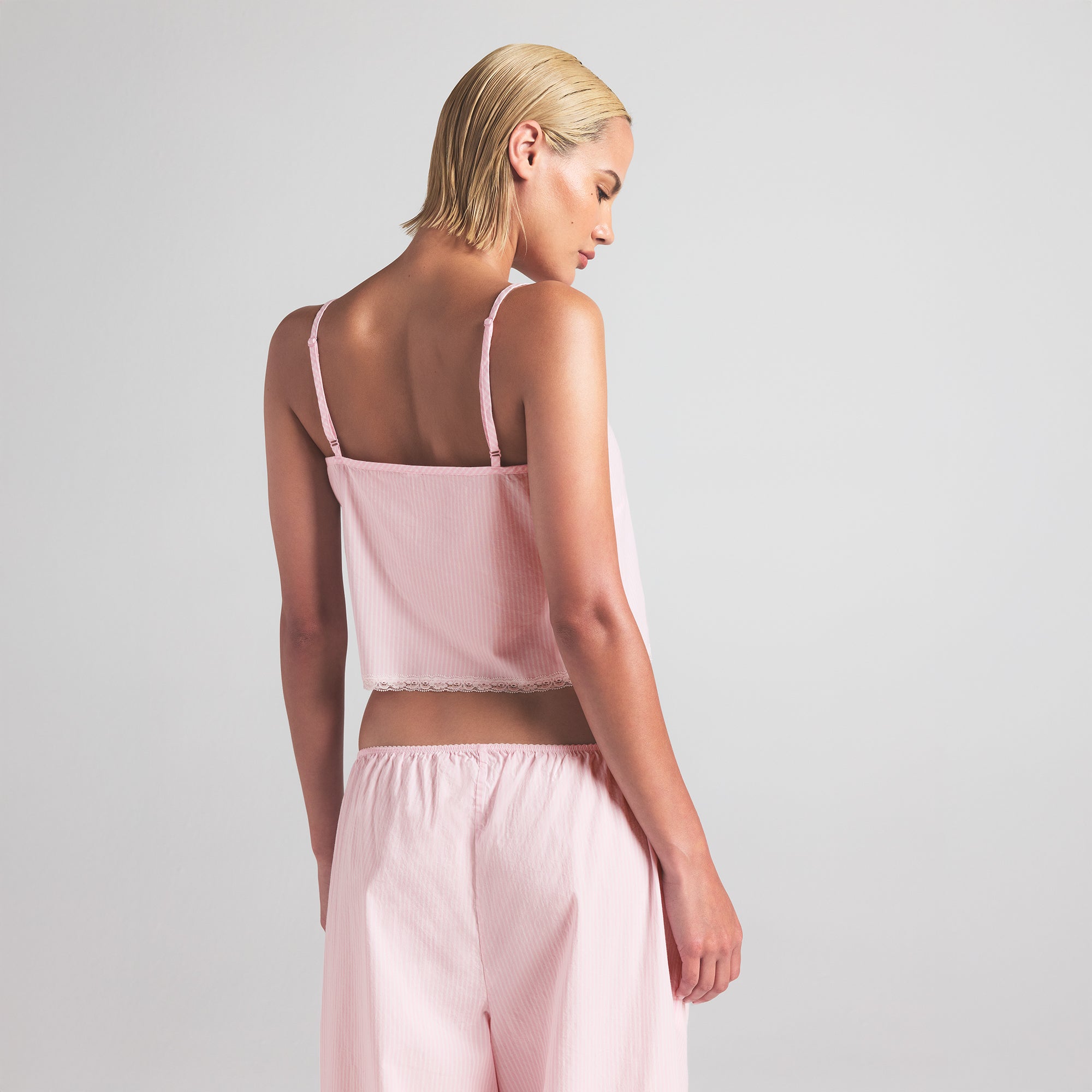 SKIMS COTTON POPLIN SLEEP CAMI | CHERRY BLOSSOM STRIPE - Sneaker Türkiye