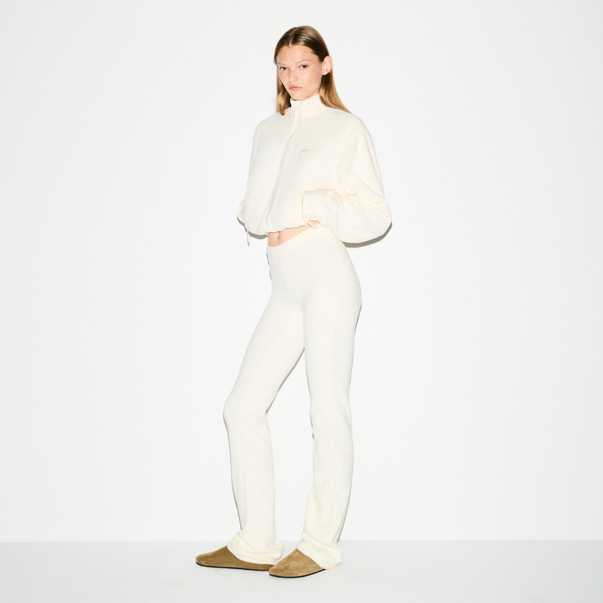 SKIMS OUTDOOR FLEECE HALF ZIP PULLOVER | ECRU - Sneaker Türkiye
