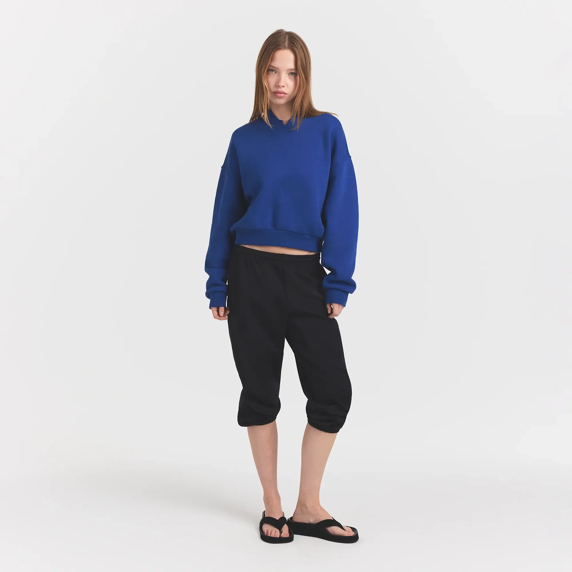 SKIMS HEAVYWEIGHT FLEECE CREWNECK | COBALT - Sneaker Türkiye