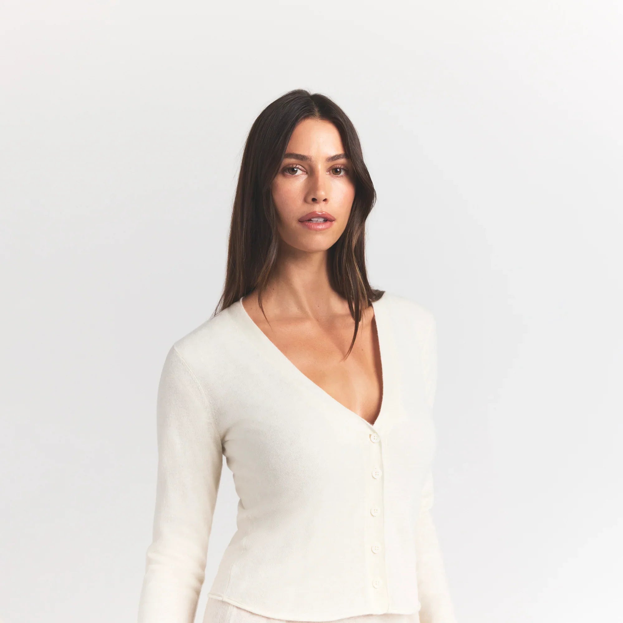 SKIMS FEATHERWEIGHT CASHMERE CARDIGAN | EGRET - Sneaker Türkiye