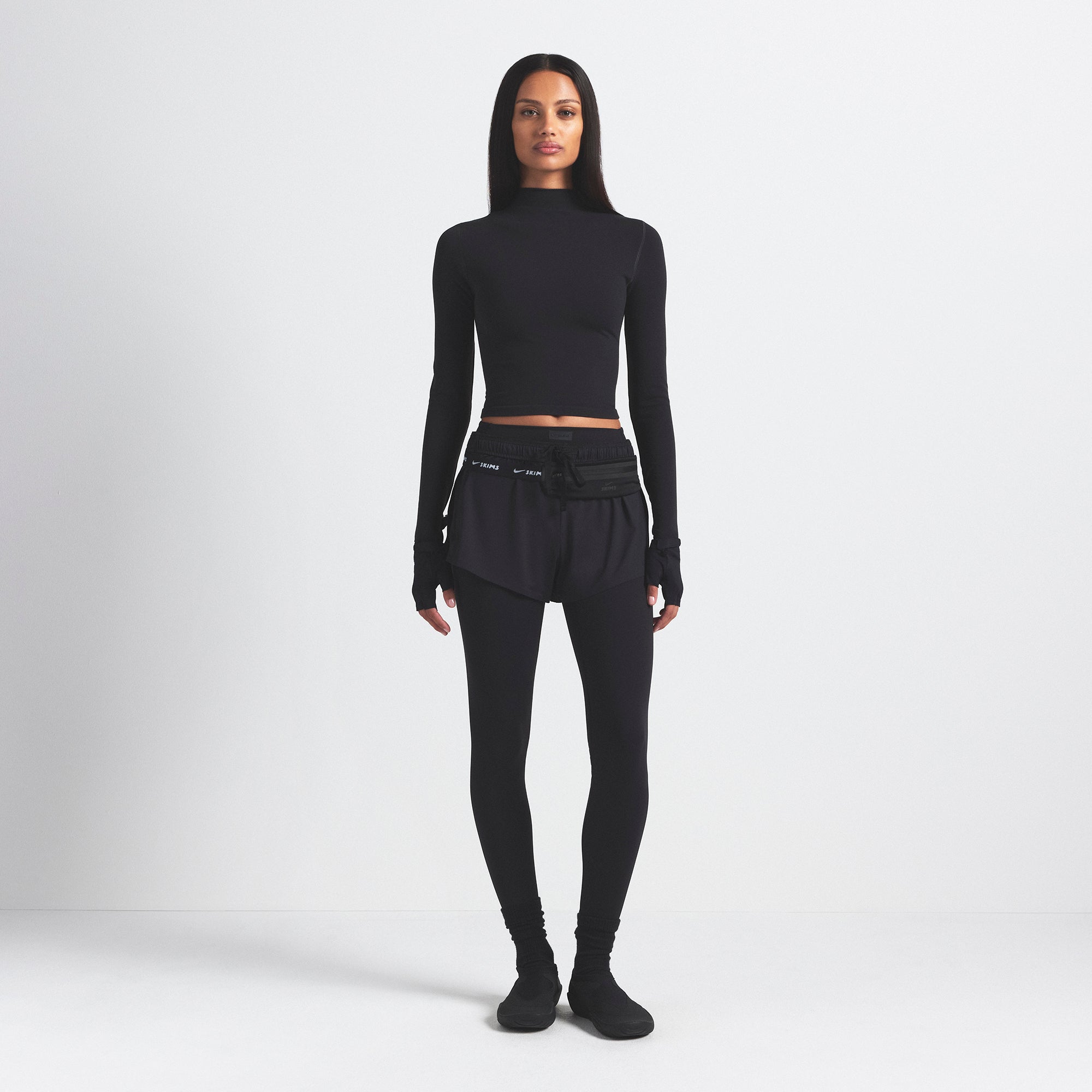 NikeSKIMS VINTAGE SEAMLESS MOCK NECK CROP TOP | OBSIDIAN - Sneaker Türkiye