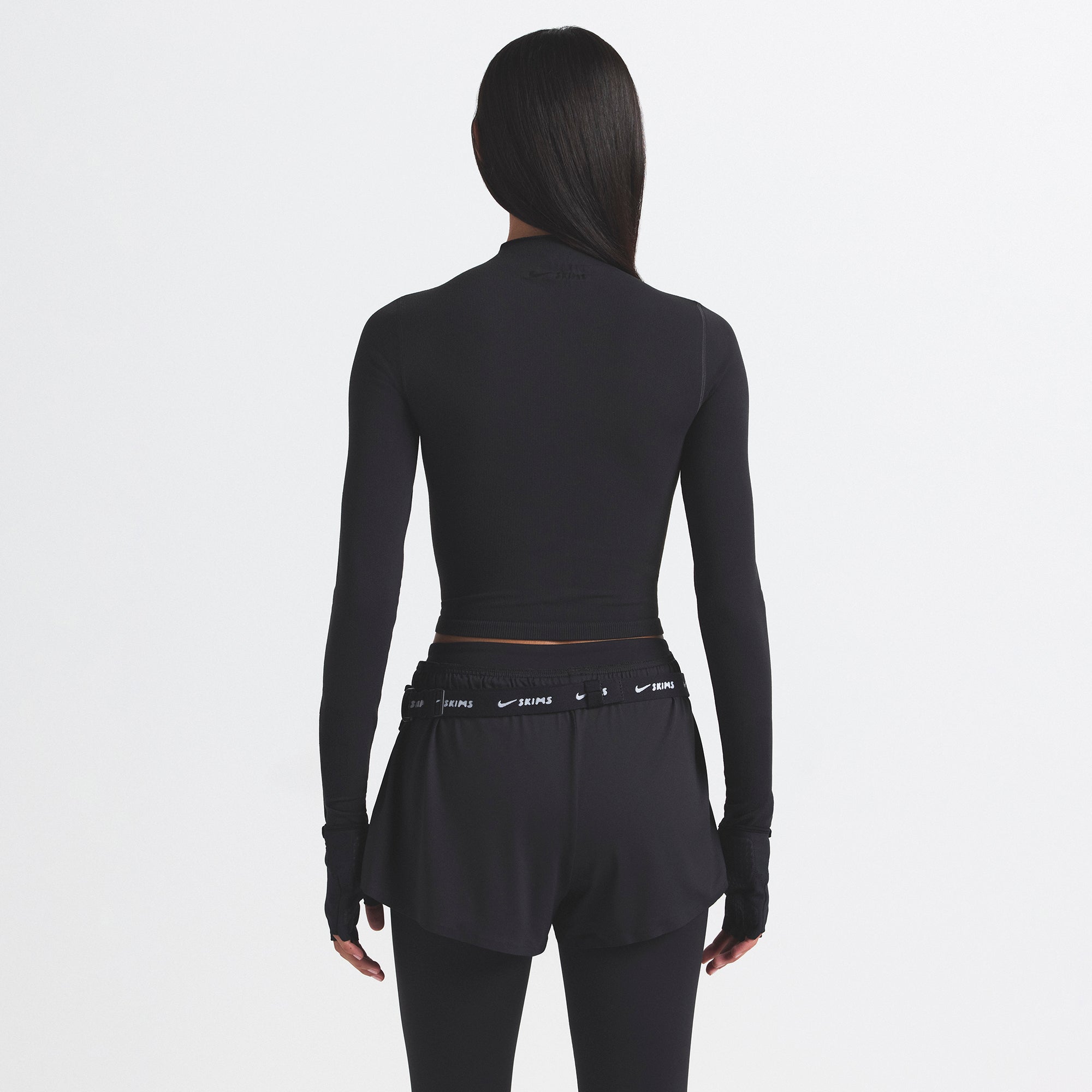 NikeSKIMS VINTAGE SEAMLESS MOCK NECK CROP TOP | OBSIDIAN - Sneaker Türkiye