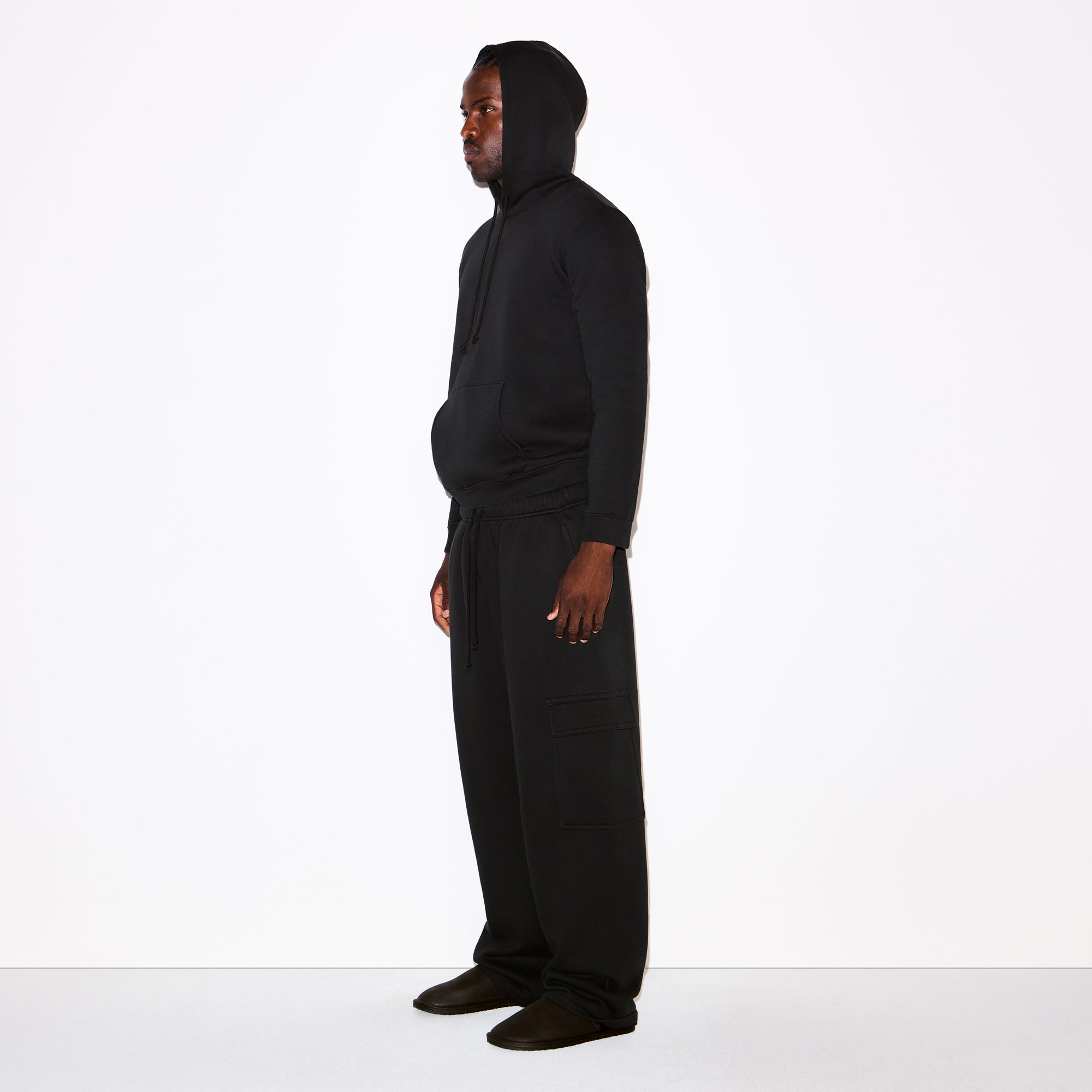 SKIMS FLEECE LOUNGE MENS CLASSIC HOODIE | WASHED ONYX - Sneaker Türkiye
