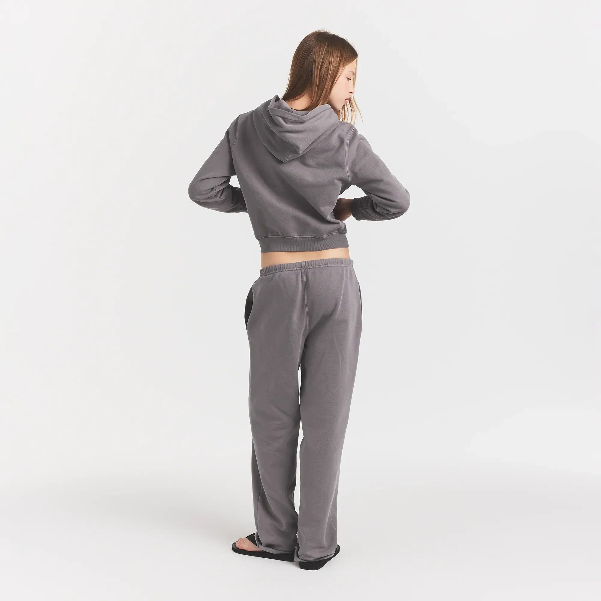 SKIMS BOYFRIEND FLEECE ZIP UP HOODIE | SHADOW - Sneaker Türkiye