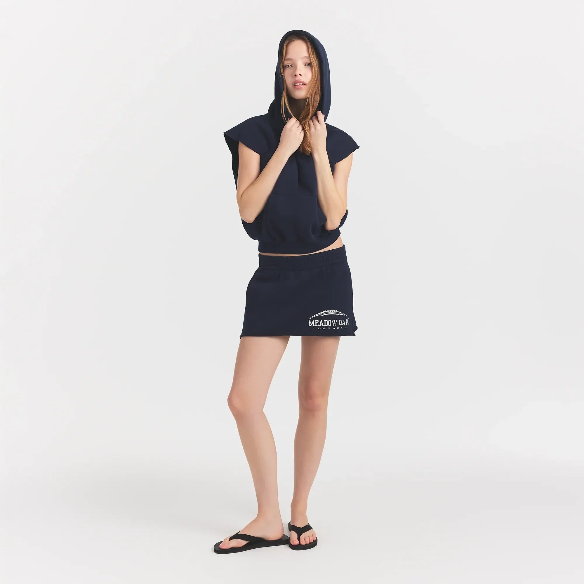SKIMS BOYFRIEND FLEECE MUSCLE PULLOVER | NAVY - Sneaker Türkiye