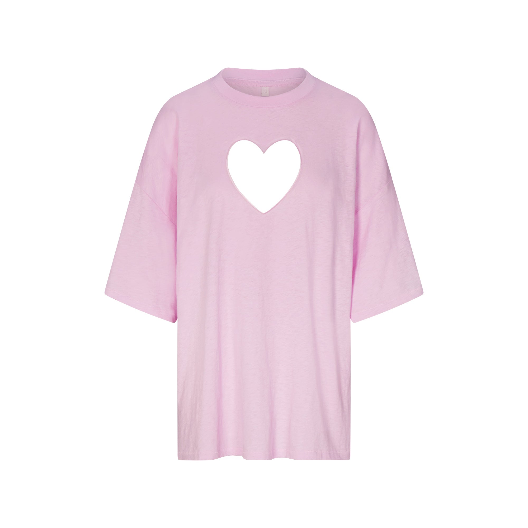 SKIMS WORN IN JERSEY HEART OVERBedenD T-SHIRT | BABY PINK - Sneaker Türkiye