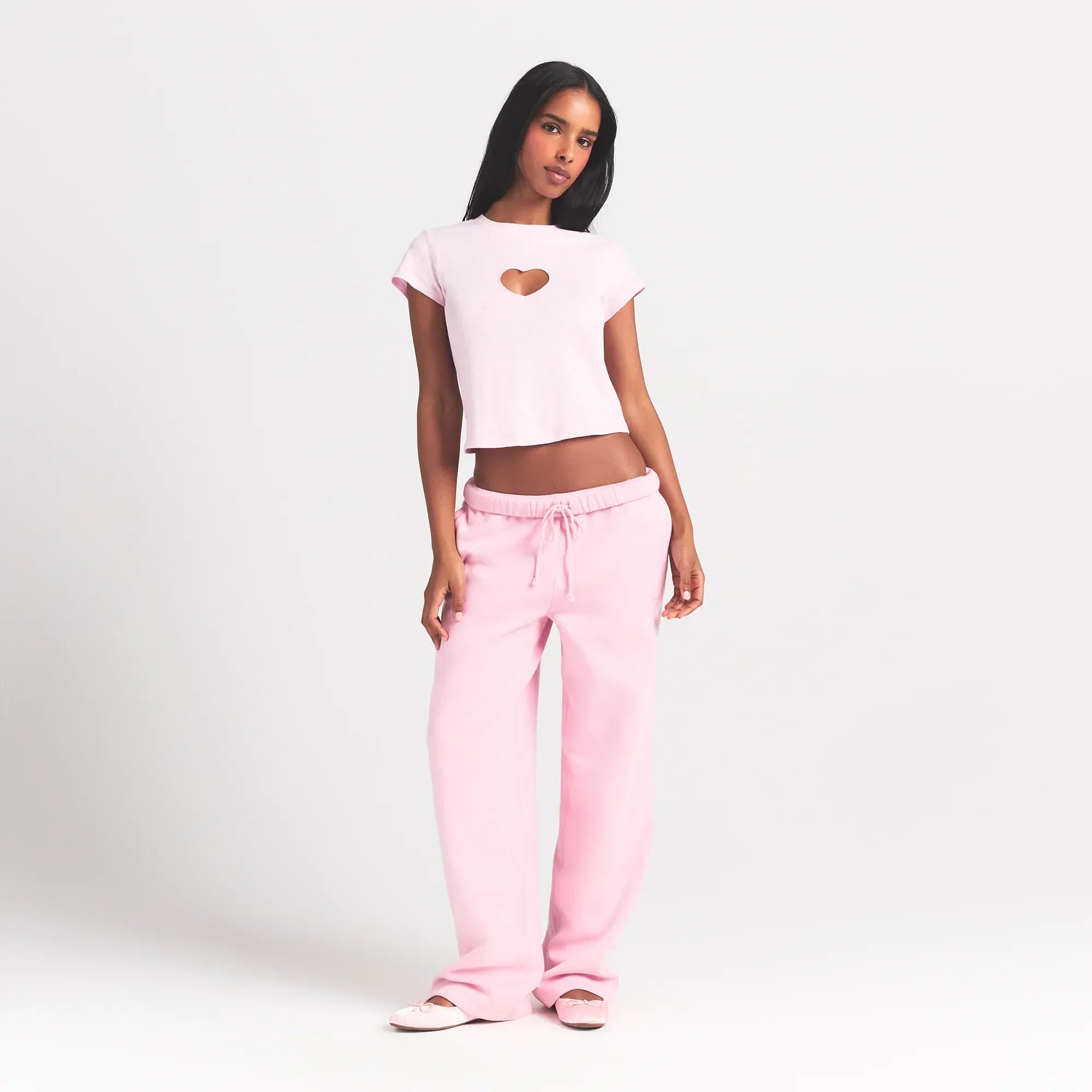 SKIMS WORN IN JERSEY HEART BABY TEE | BABY PINK - Sneaker Türkiye
