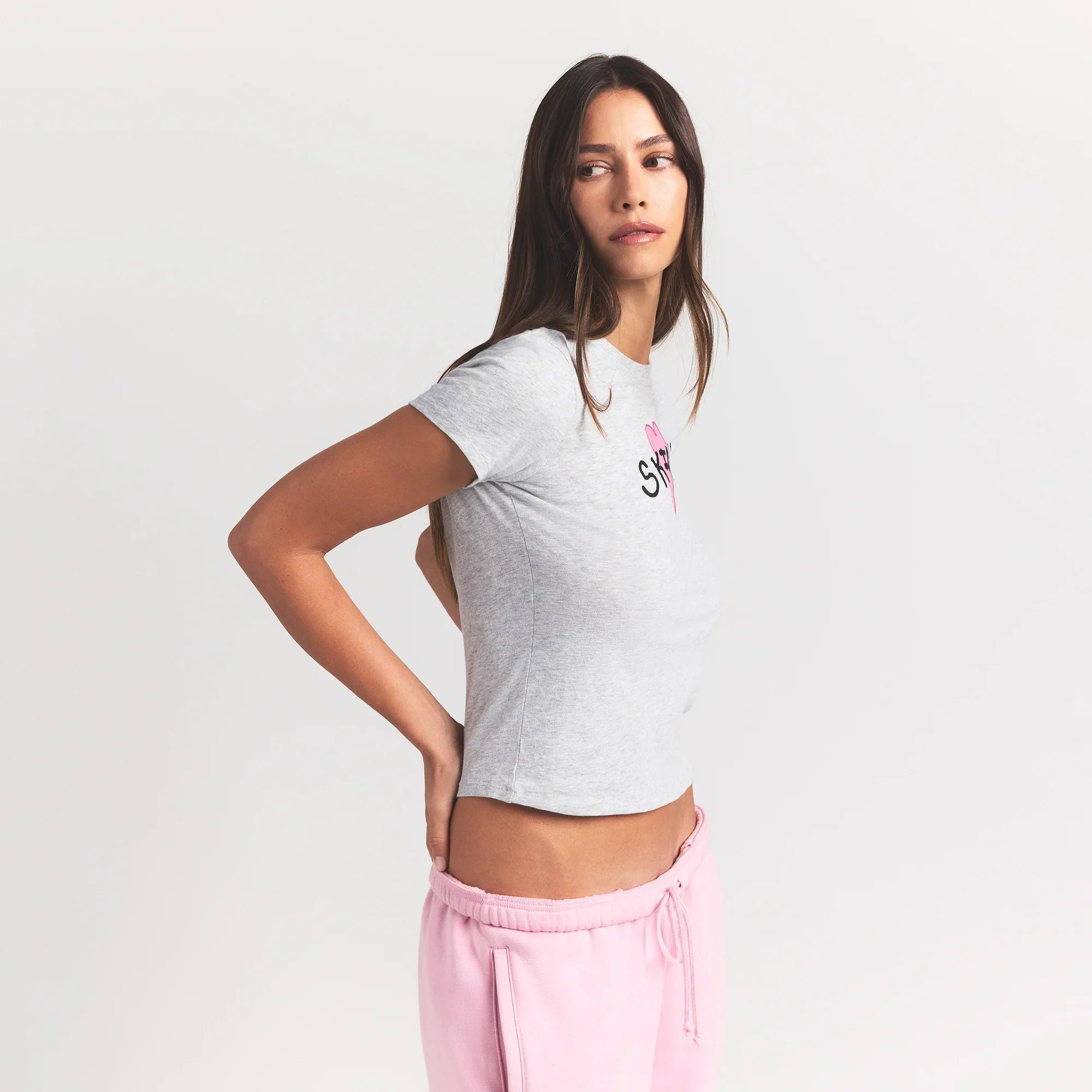 WORN IN JERSEY T-SHIRT | LIGHT HEATHER GREY SKIMS HEART - Sneaker Türkiye