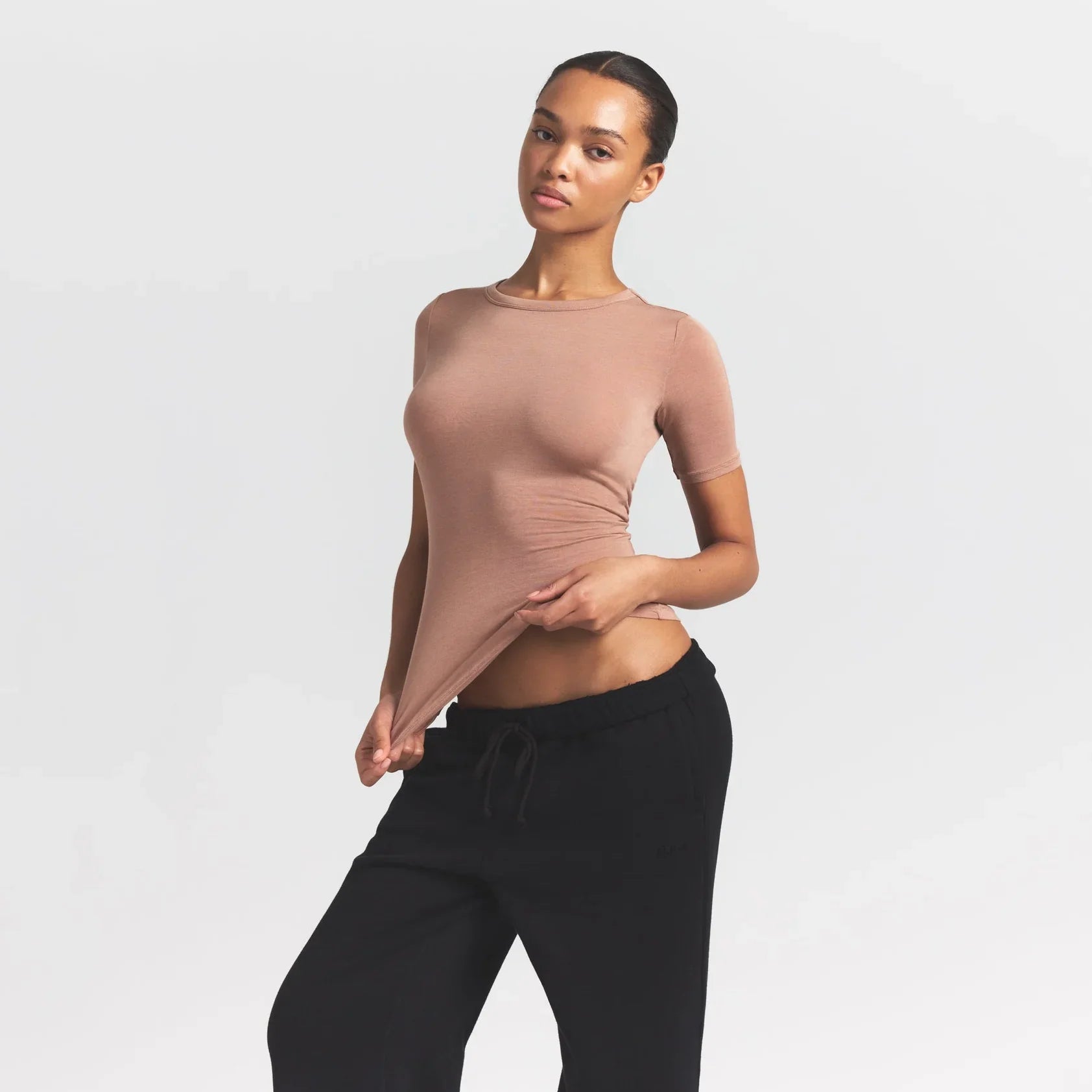 SKIMS SHEER MODAL LONG T-SHIRT | SIENNA - Sneaker Türkiye