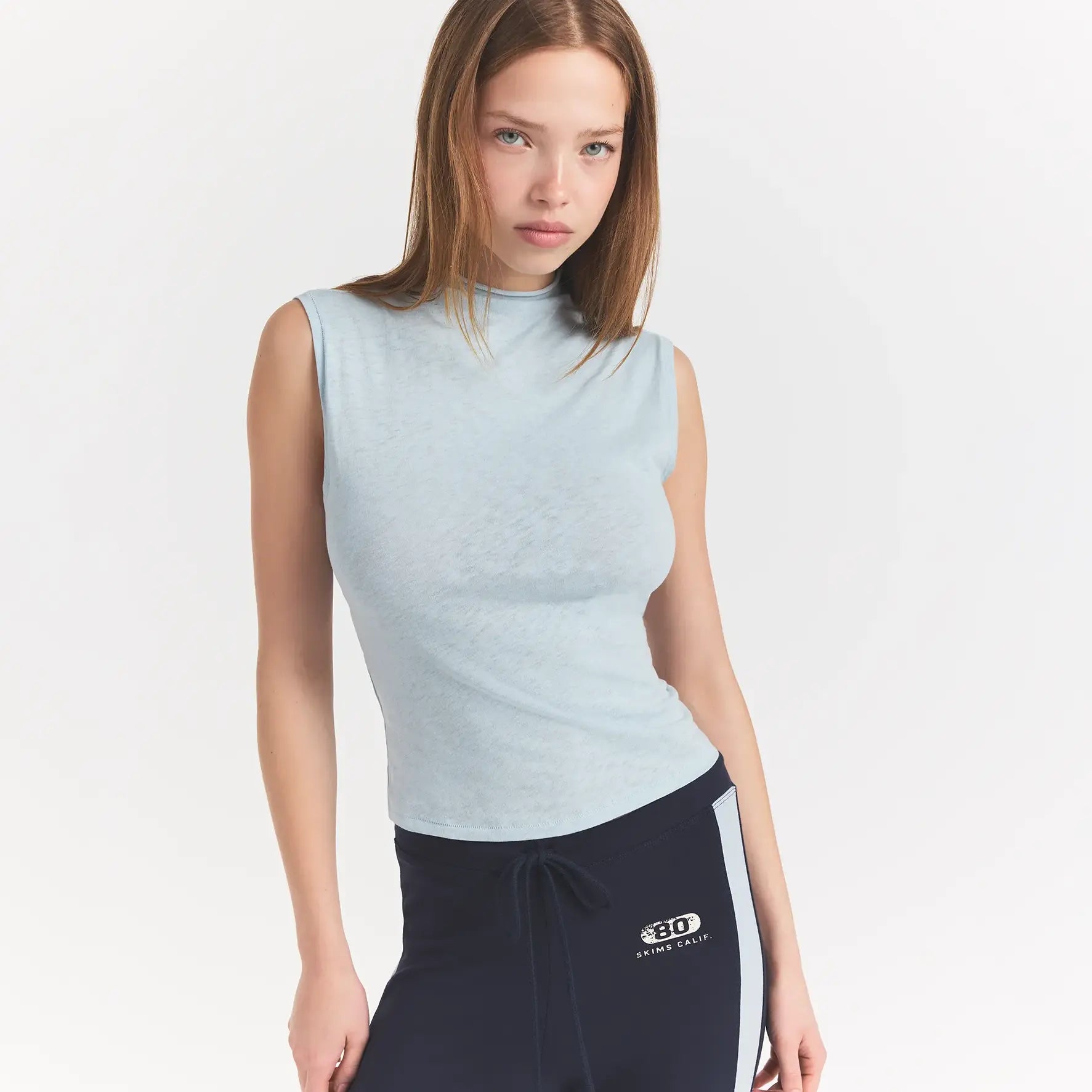 SKIMS WORN IN JERSEY MOCK NECK TANK | OPAL - Sneaker Türkiye