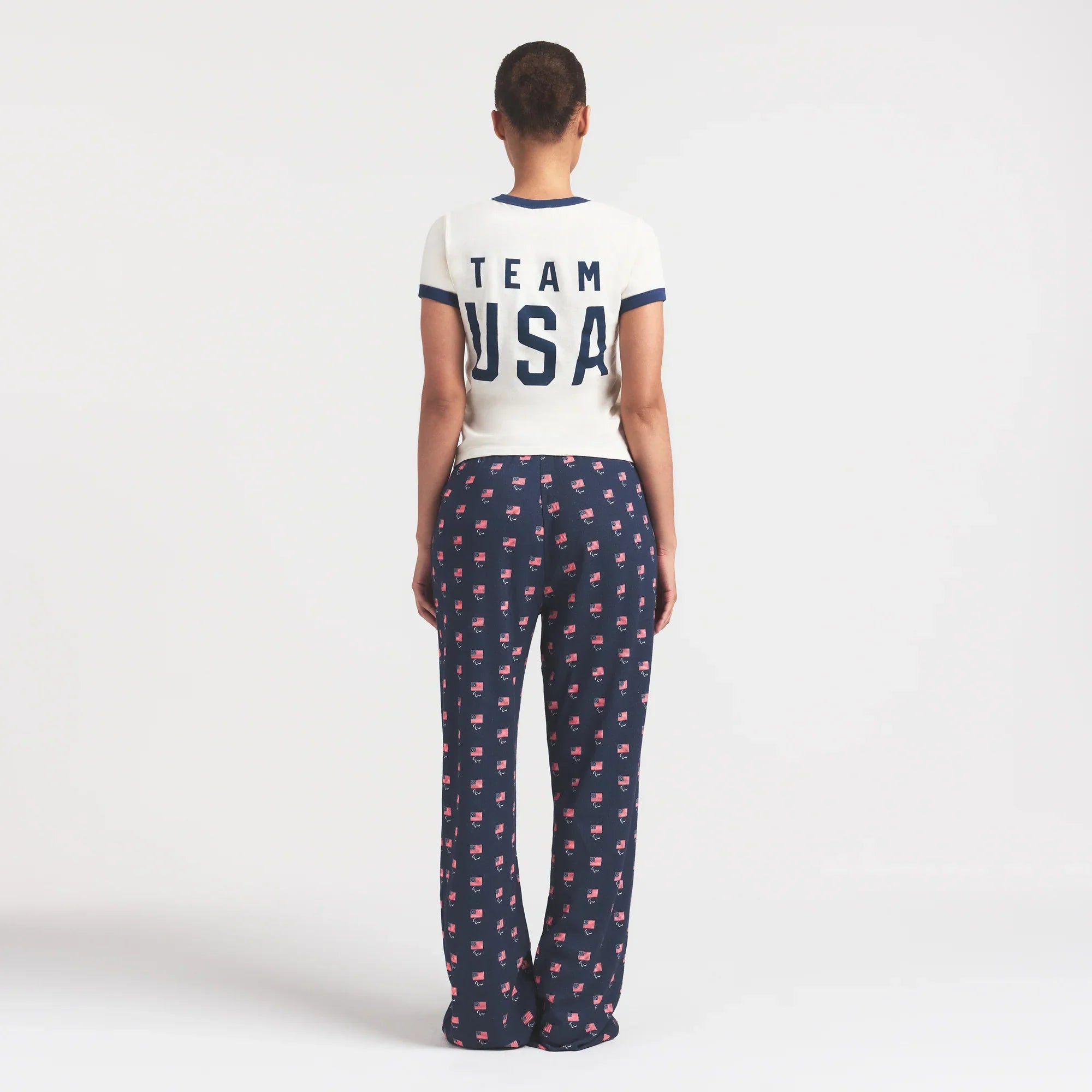 SKIMS FOR TEAM USA WORN IN JERSEY PARALYMPIC SHRUNKEN T-SHIRT | ECRU - Sneaker Türkiye