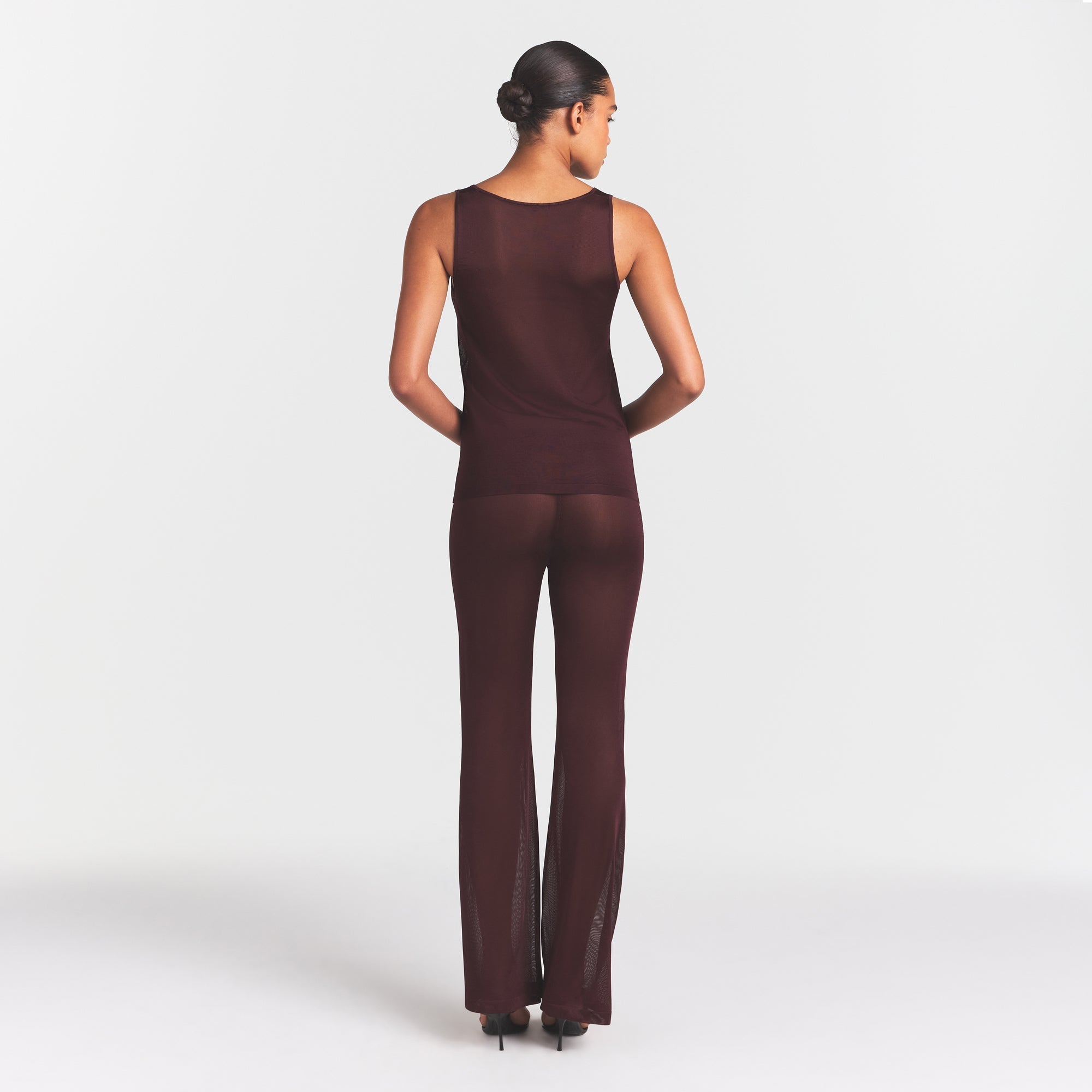 SKIMS SLINKY KNIT SCOOP LONG TANK | CURRANT - Sneaker Türkiye