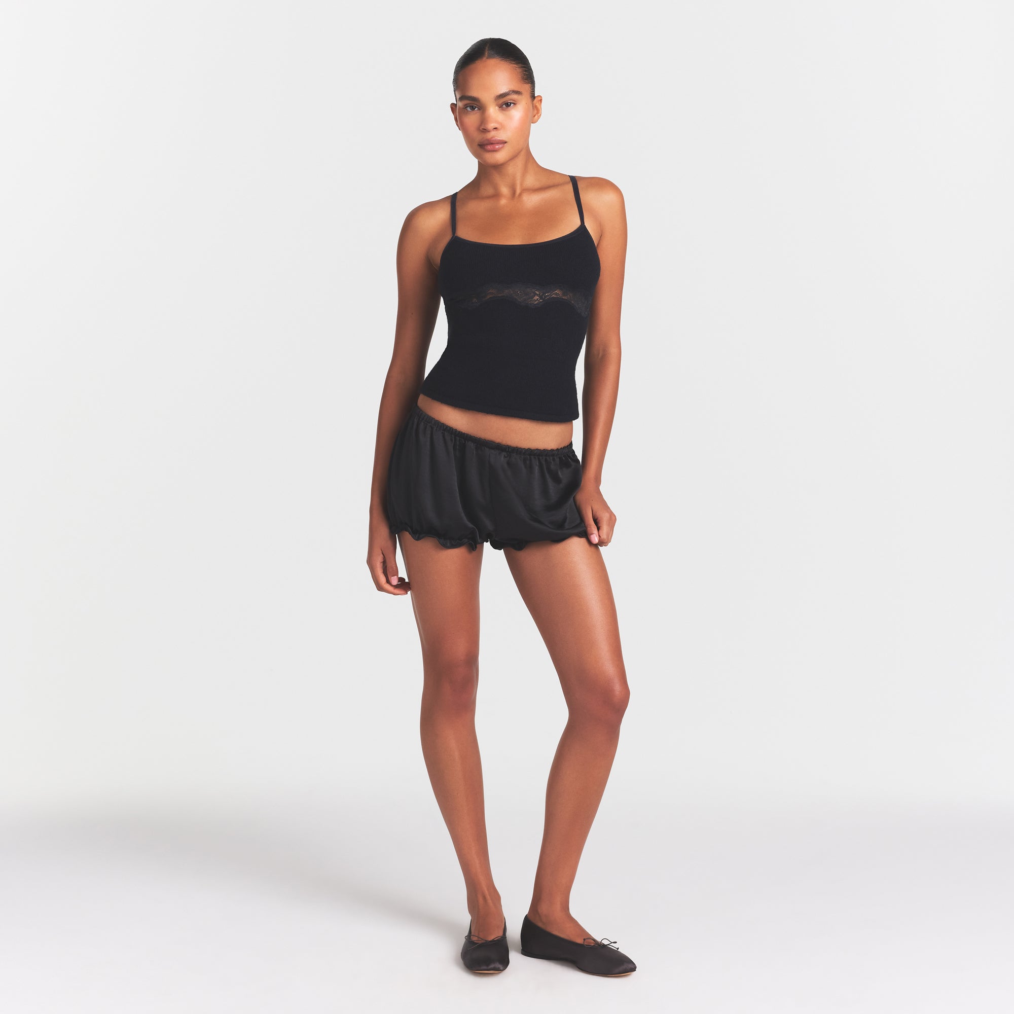 SKIMS LACE KNIT TANK | OBSIDIAN - Sneaker Türkiye