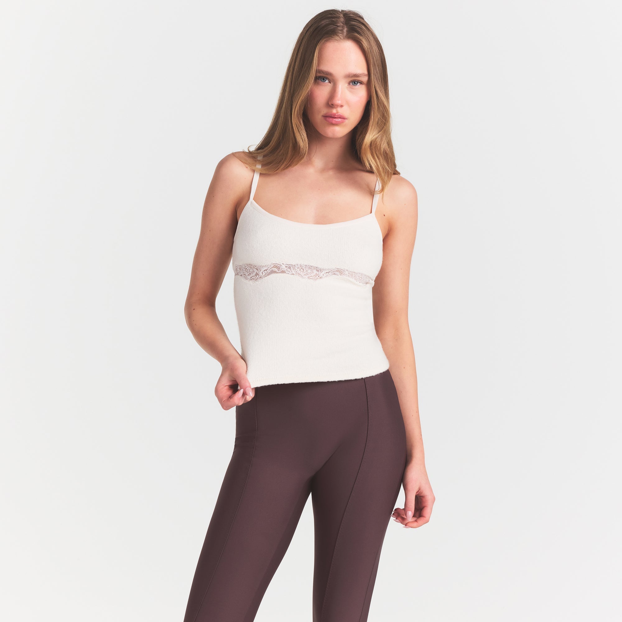 SKIMS LACE KNIT TANK | SUGAR - Sneaker Türkiye