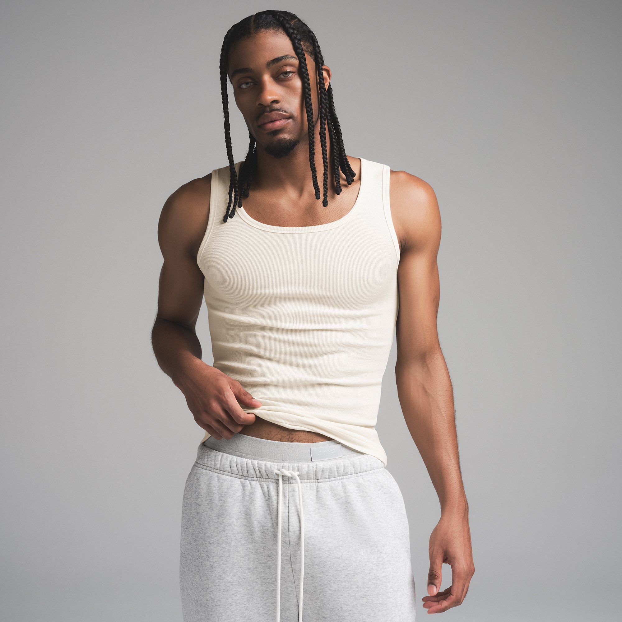 SKIMS COTTON MENS RIB TANK 3-PACK | ECRU MULTI - Sneaker Türkiye