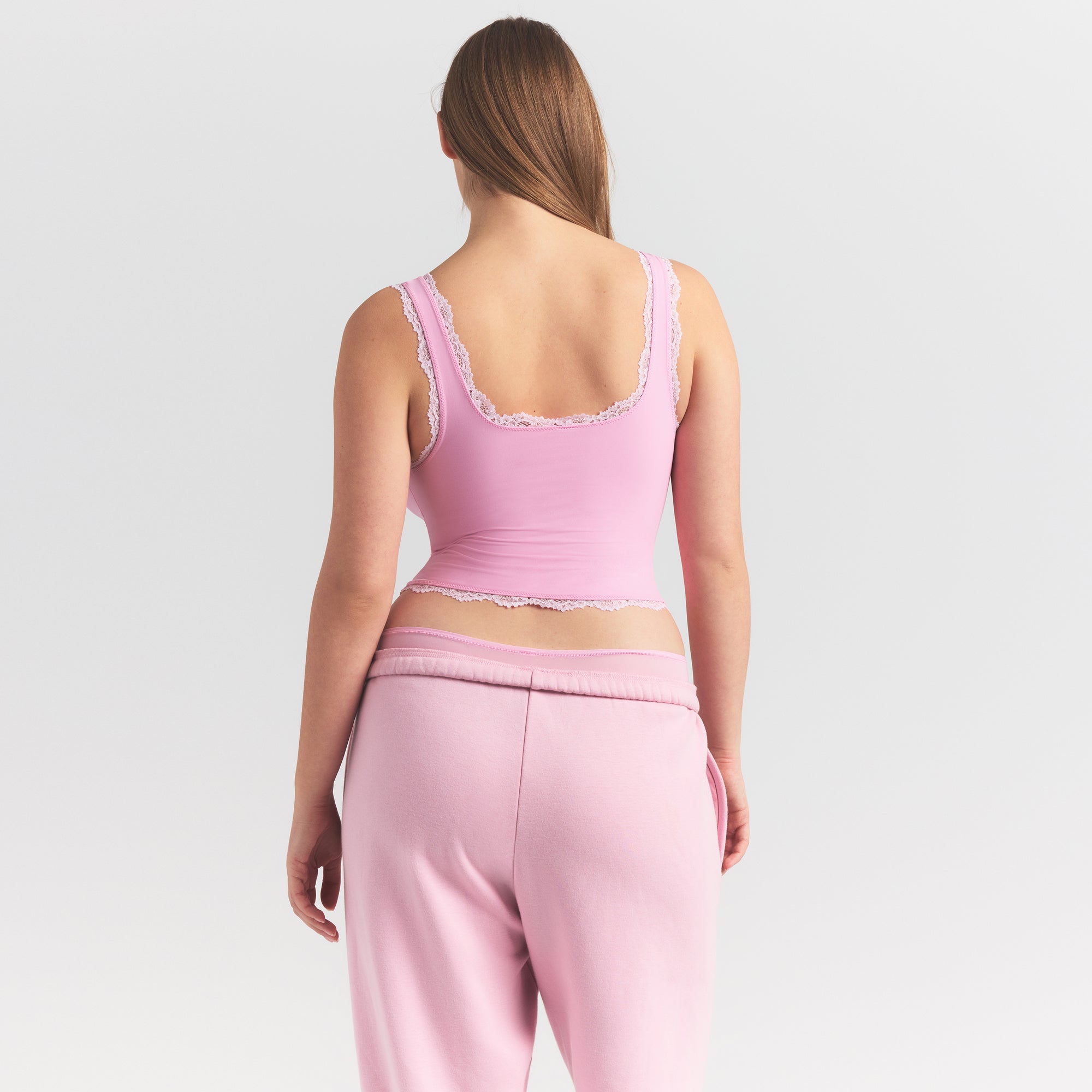 SKIMS FITS EVERYBODY LACE TANK | BUBBLE GUM TONAL - Sneaker Türkiye