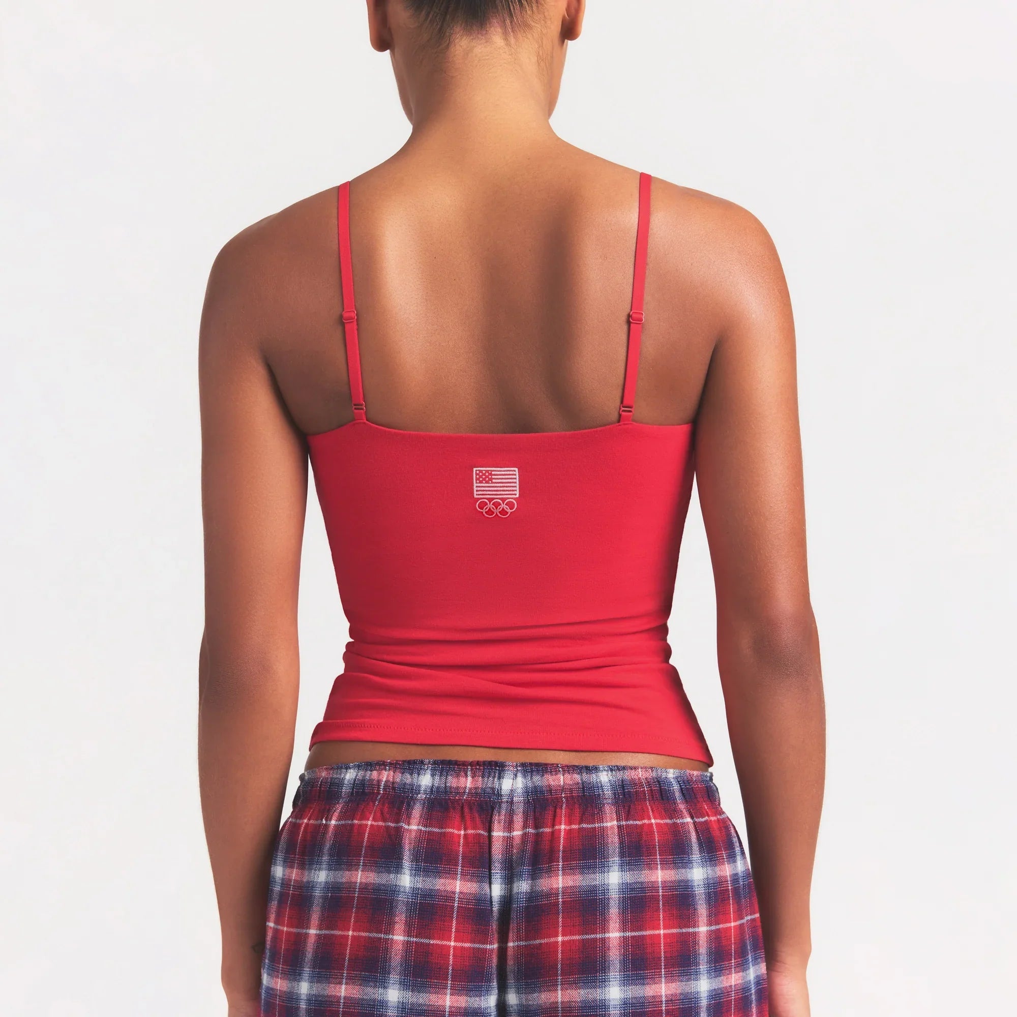 SKIMS FOR TEAM USA COTTON JERSEY OLYMPIC CAMI | RED - Sneaker Türkiye