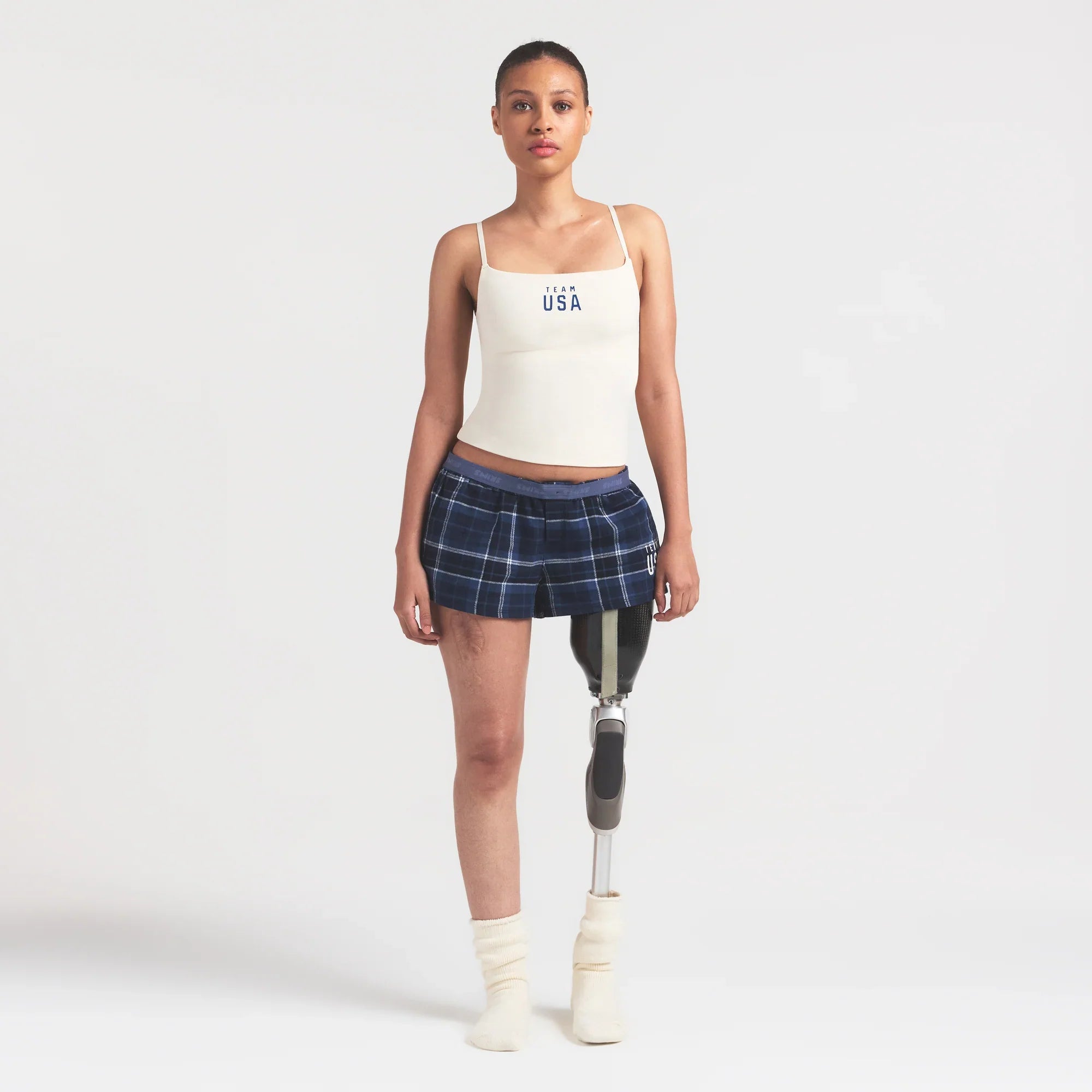 SKIMS FOR TEAM USA COTTON JERSEY PARALYMPIC CAMI | ECRU - Sneaker Türkiye