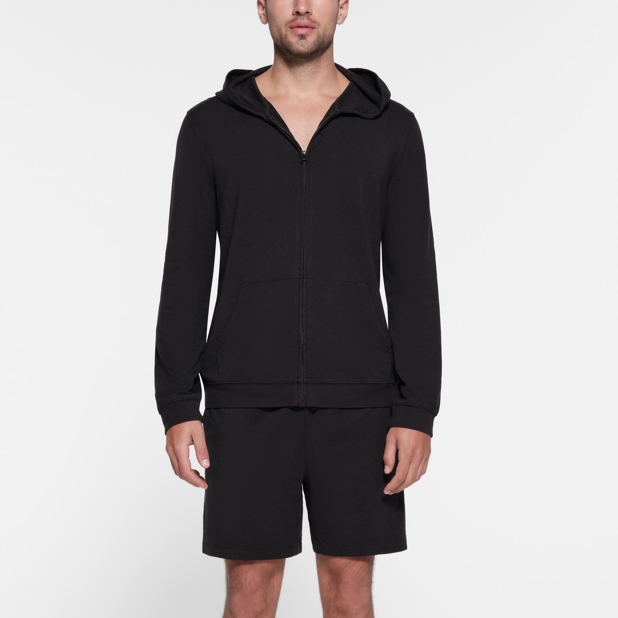 SKIMS JERSEY LOUNGE MENS ZIP UP HOODIE | OBSIDIAN - Sneaker Türkiye