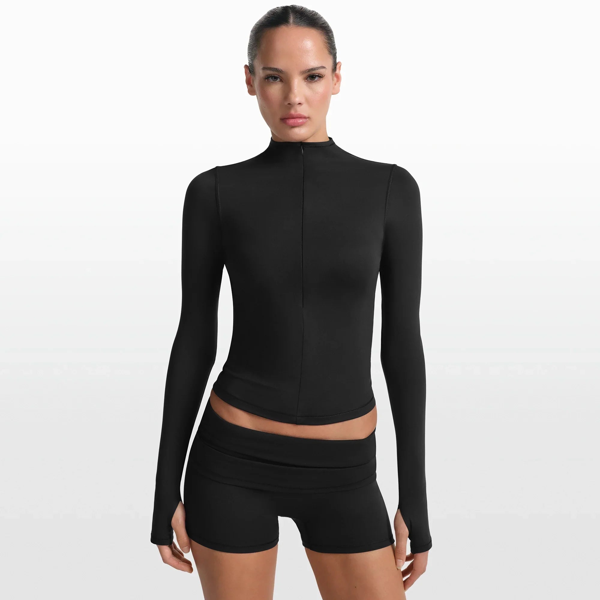 NikeSKIMS MATTE ZIP FRONT TOP | OBSIDIAN - Sneaker Türkiye