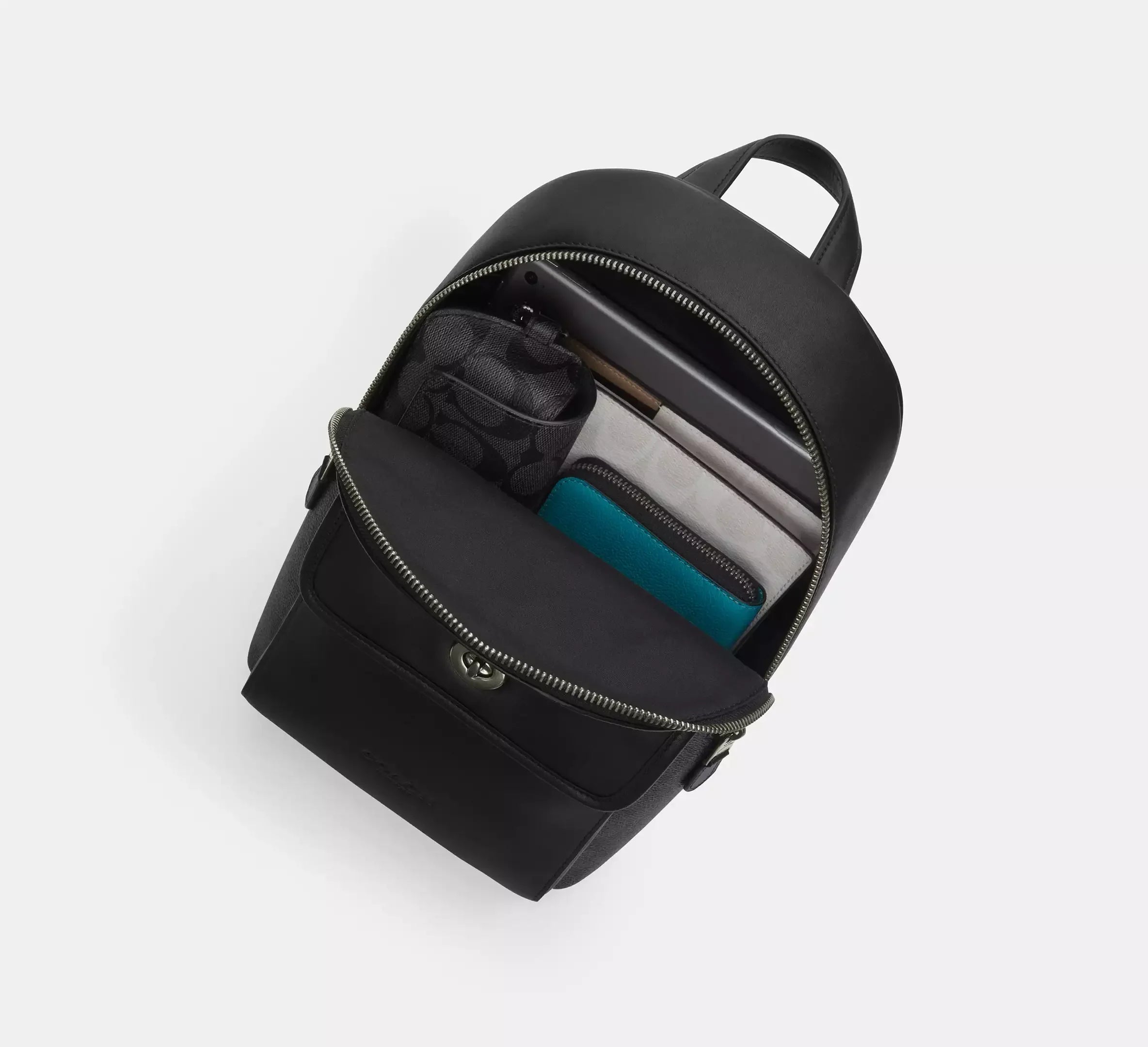 Coach Turnlock Sling Pack In Signature – Gunmetal/Charcoal/Black - Sneaker Türkiye