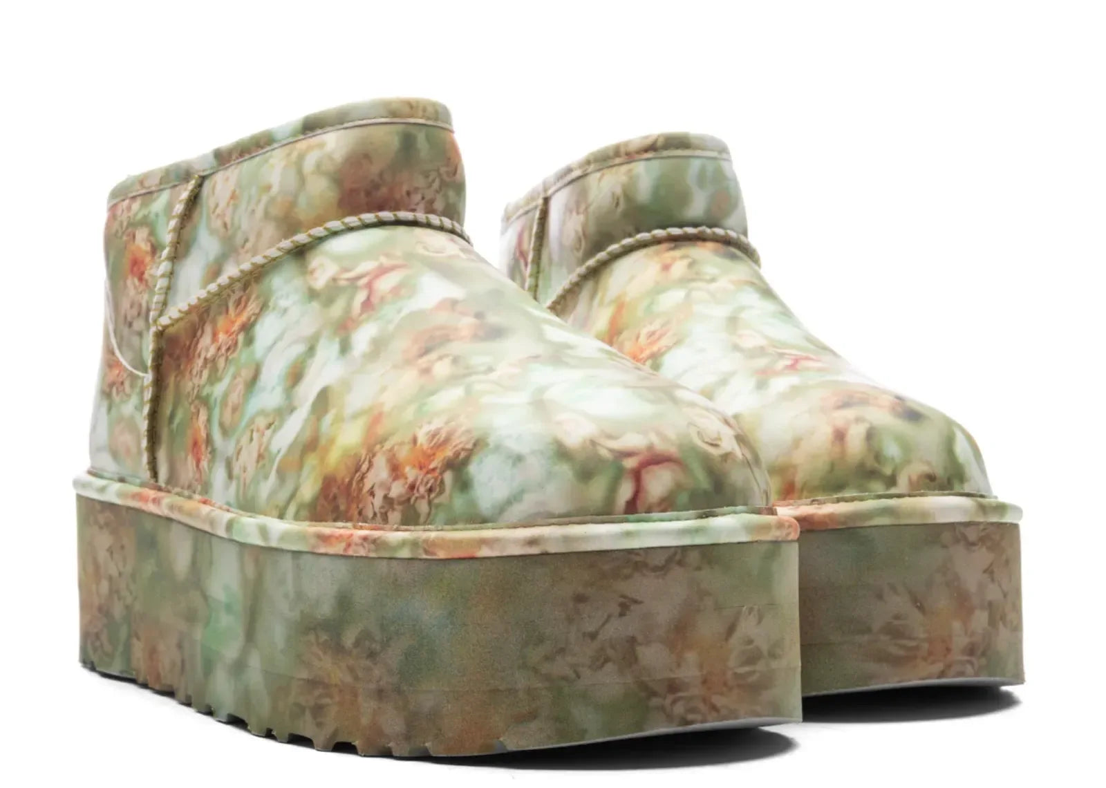 Ugg Classic Ultra Mini Platform Boot Collina Strada Green Floral - Sneaker Türkiye