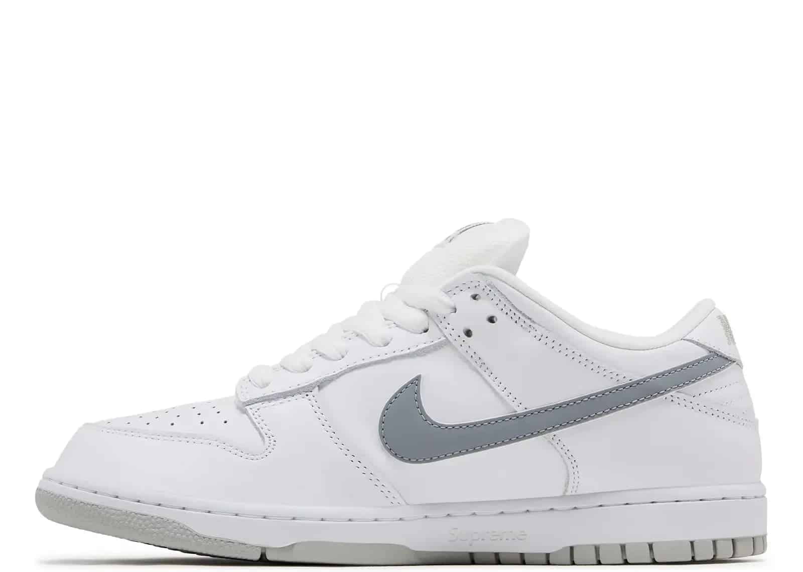 Nike Dunk Low Supreme 94 White Metallic Silver - Sneaker Türkiye