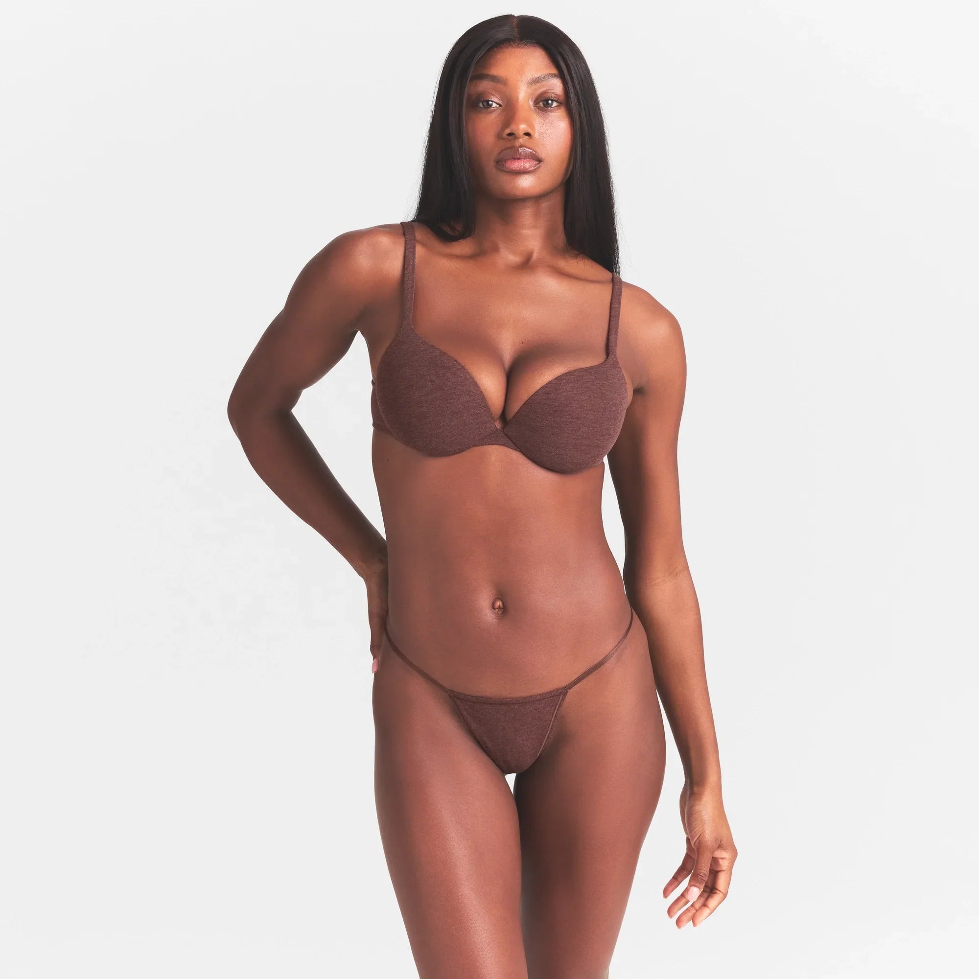 SKIMS EVERYDAY COTTON STRING THONG | COCOA HEATHER - Sneaker Türkiye