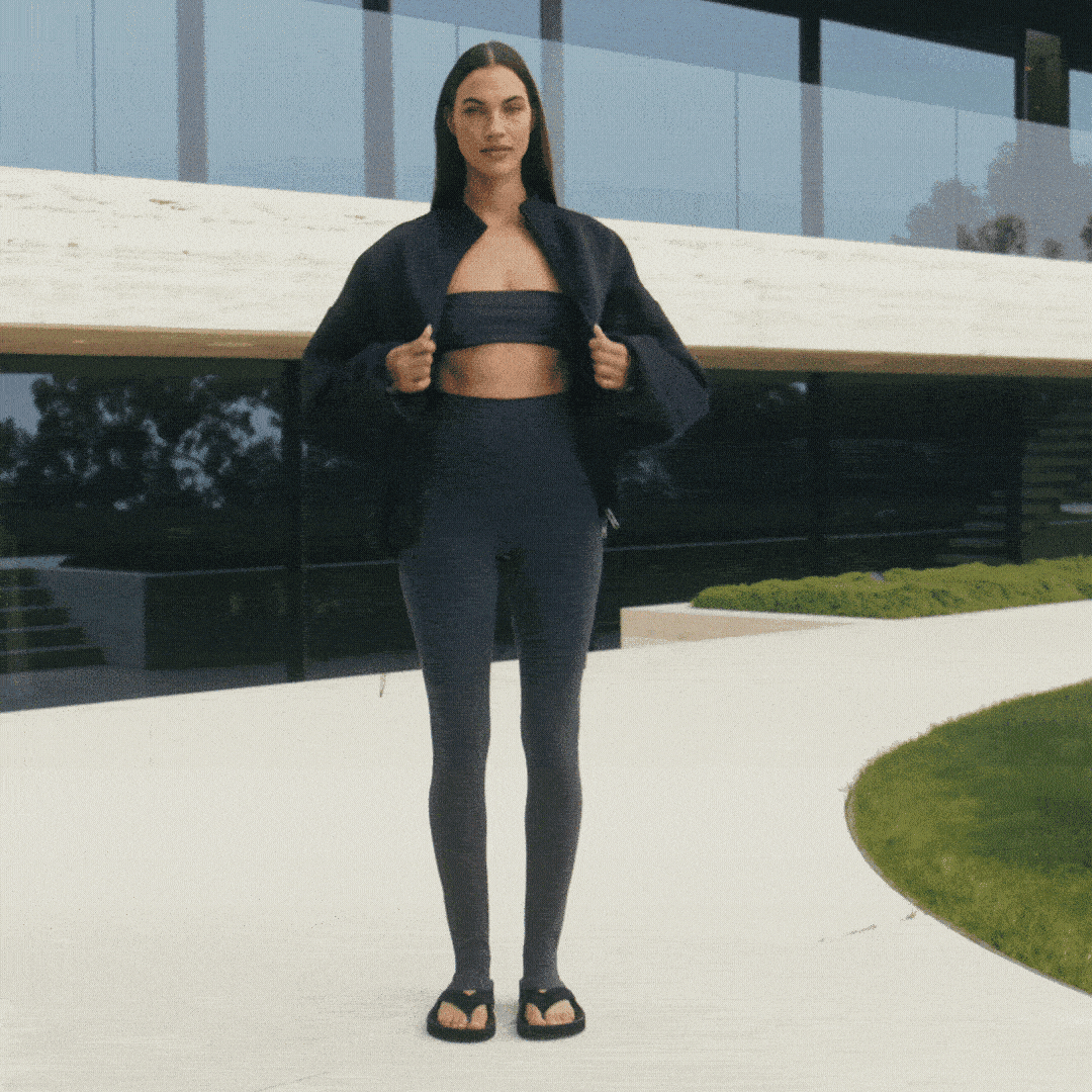 SKIMS NEOPRENE OUTERWEAR REVERSIBLE BOMBER JACKET | OBSIDIAN - Sneaker Türkiye